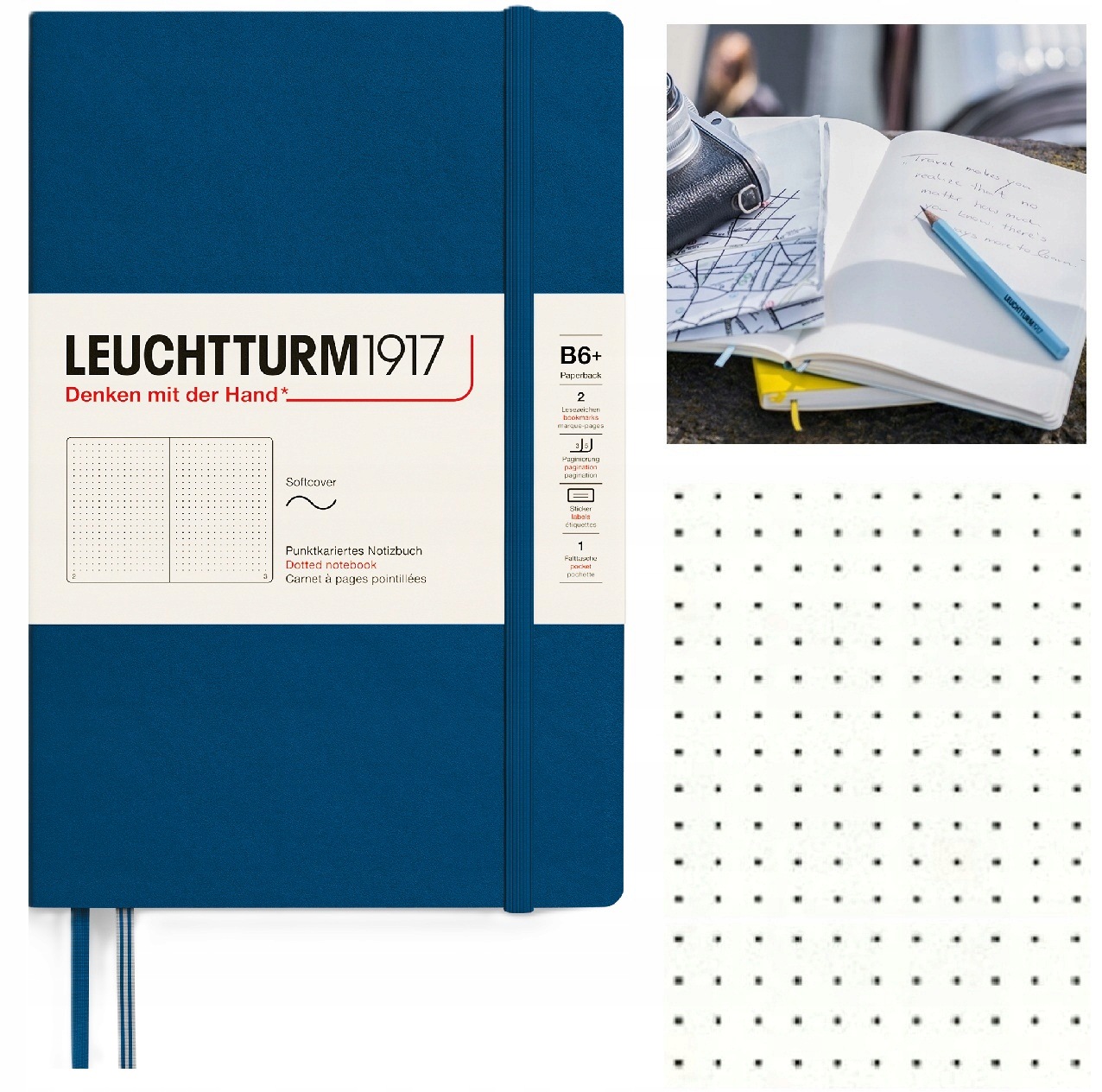 LEUCHTTURM1917 Notatnik Notes B6 Kropka bullet journal w kropki Indigo