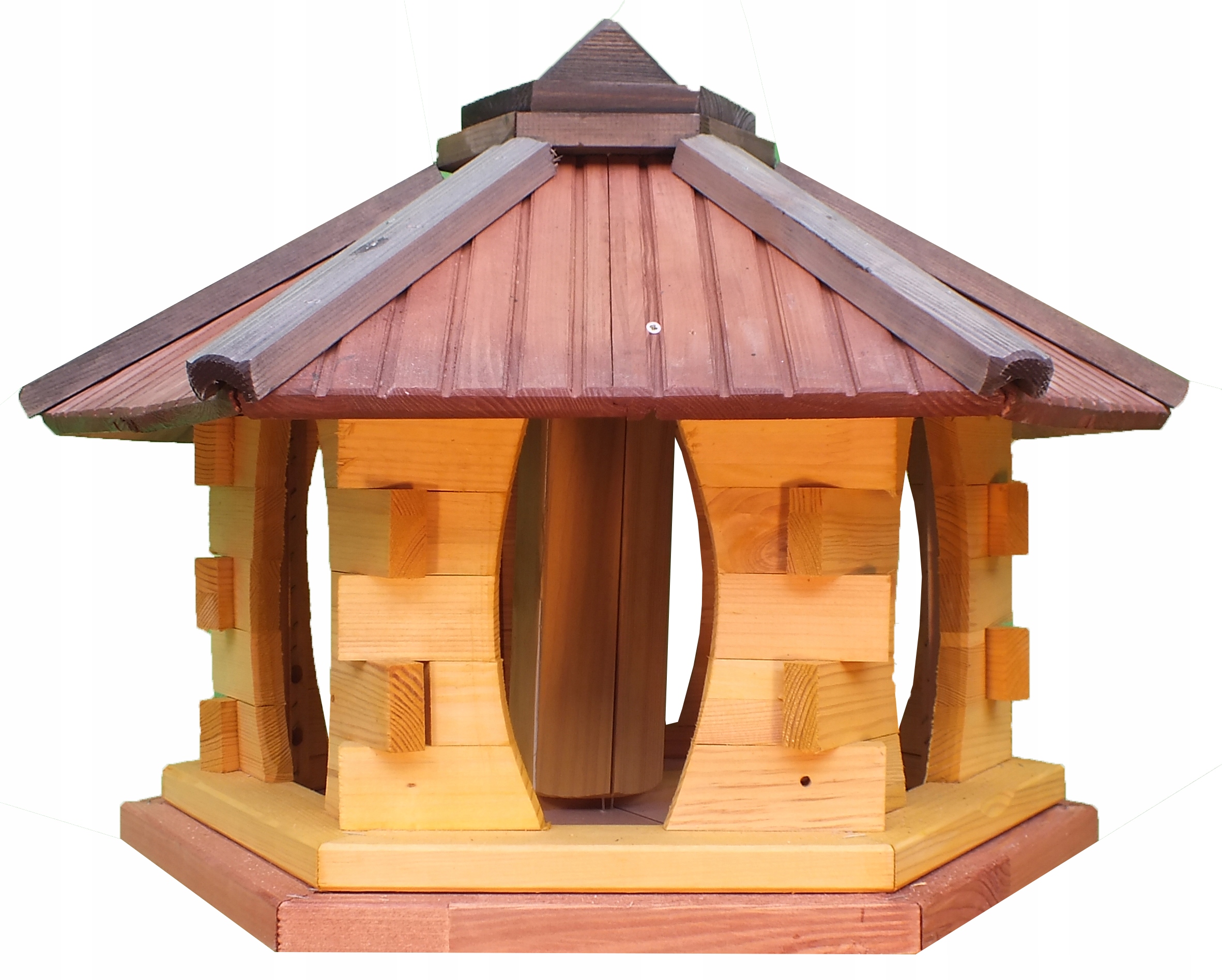 Krmítko pro ptáky ze dřeva s náplní Krmítka KW61 velká pro zahradu Polský