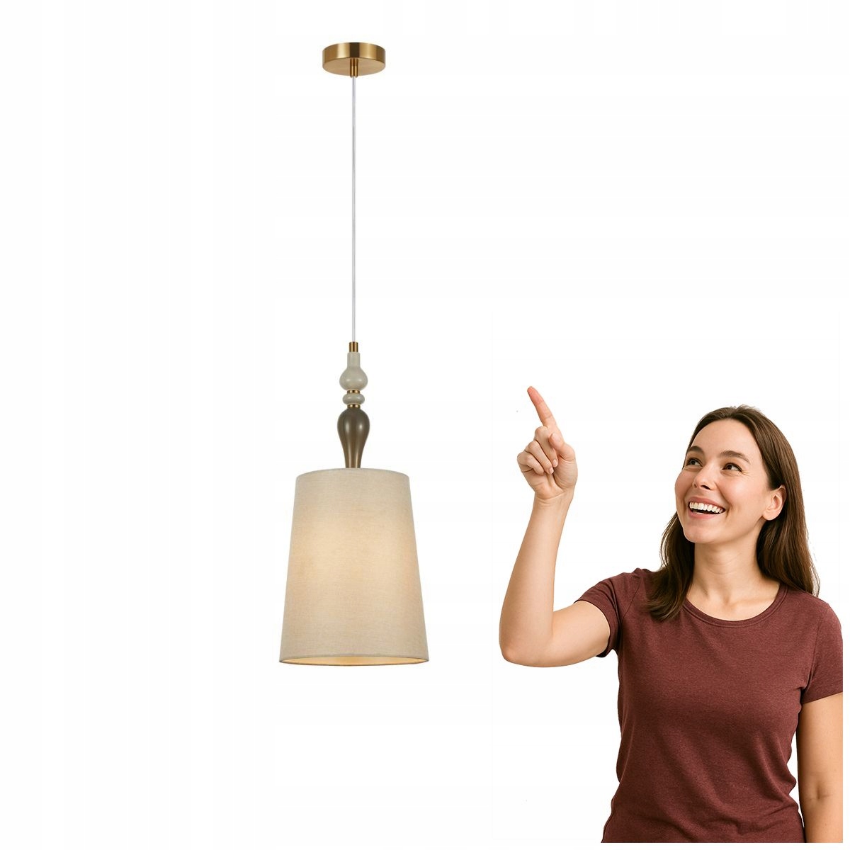 Klasická závěsná lampa Moren, antický bronz, nastavitelná Italux