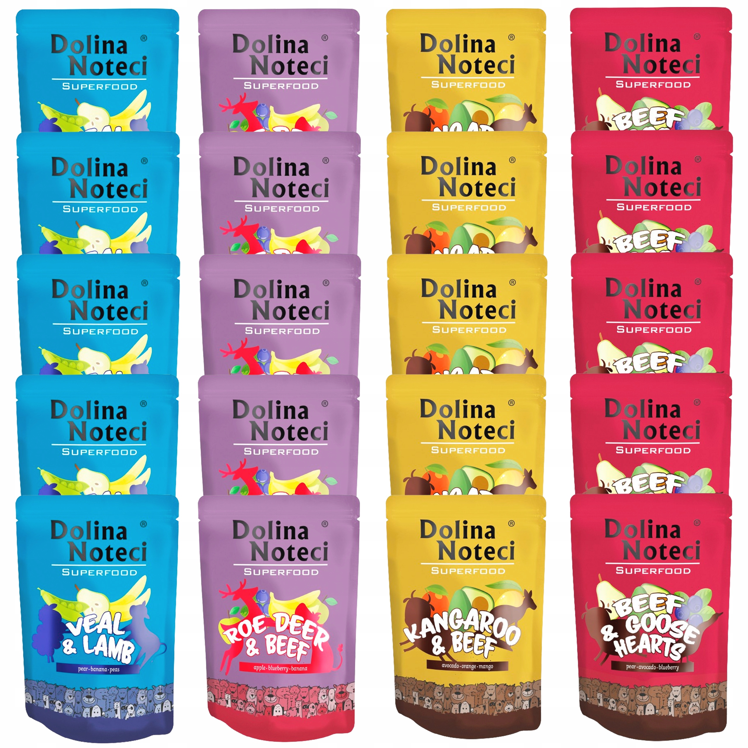 Levně Dolina Noteci Superfood Krmivo mokré pro psa mix chutí 20 x 300 g