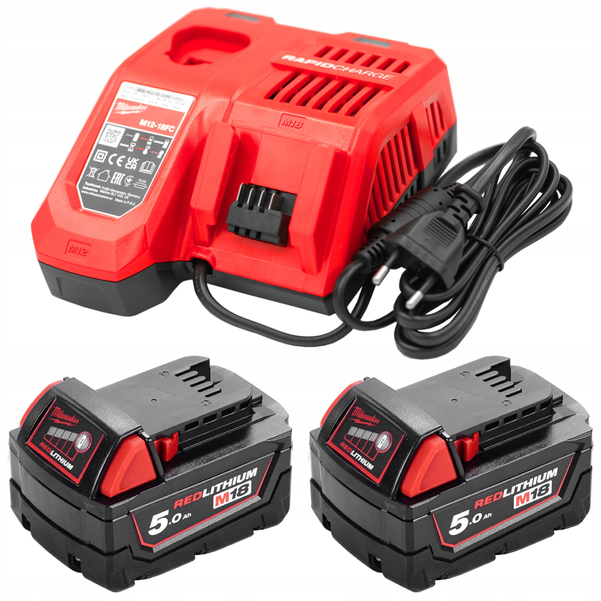 Ładowarka M12-18 Fc 2x Akumulator 18 V 5,0 Ah M18 B5 Milwaukee Zestaw