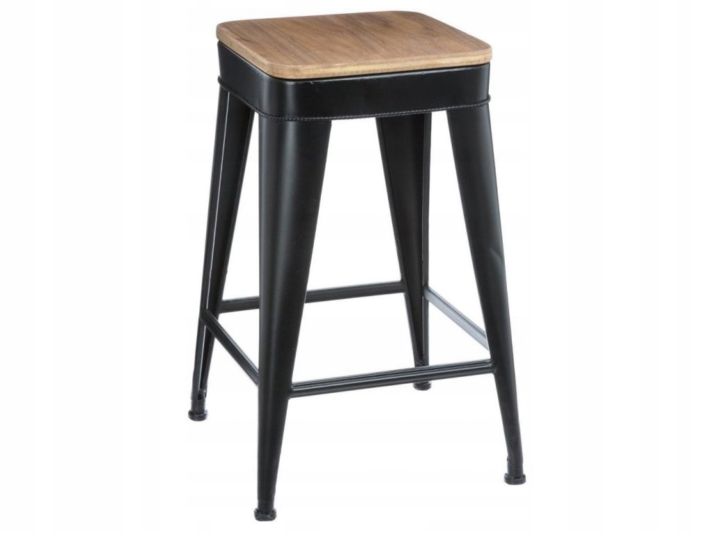 Stolička štvornohá, kovová, barová stolička