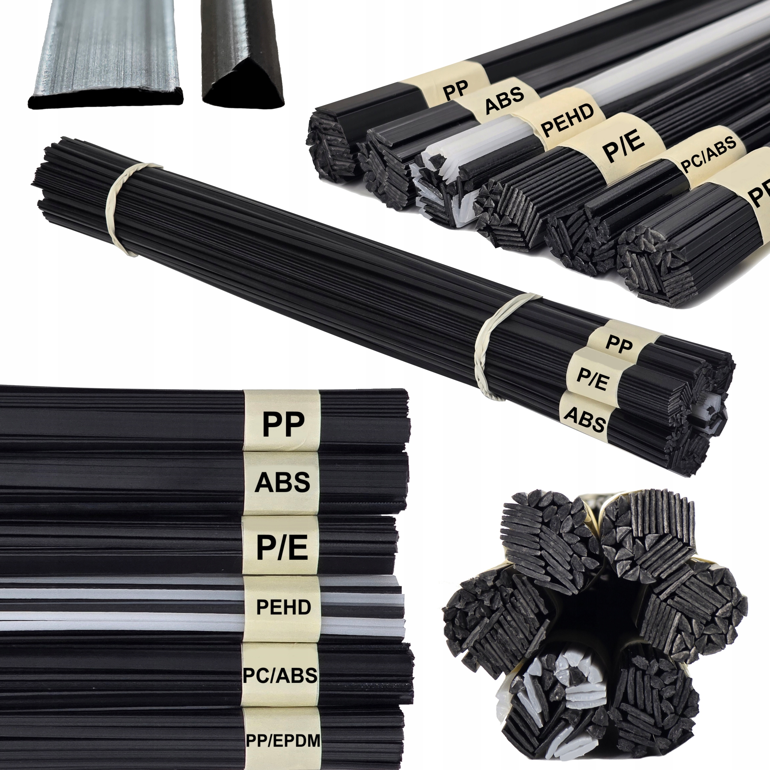 Пластик 100 г x 6 PP сварочный комплект ABS PP/E PC / ABS PEHD P / E HQ сварочный аппарат