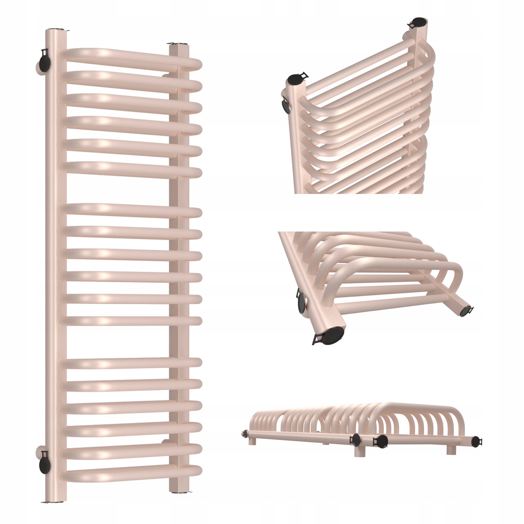 Koupelnový Radiátor Old-school 1220x500 Zlatý Růžový