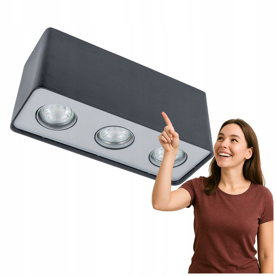 Moderní stropní svítidlo Harris černý Led 3xGU10 Italux