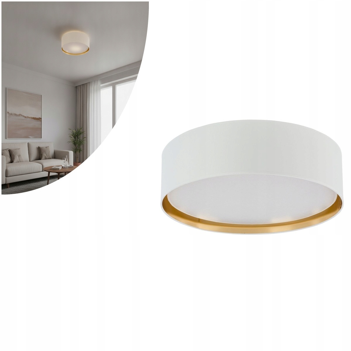 Lampa sufitowa Bilbao White/gold 600 3433 Tk Lighting