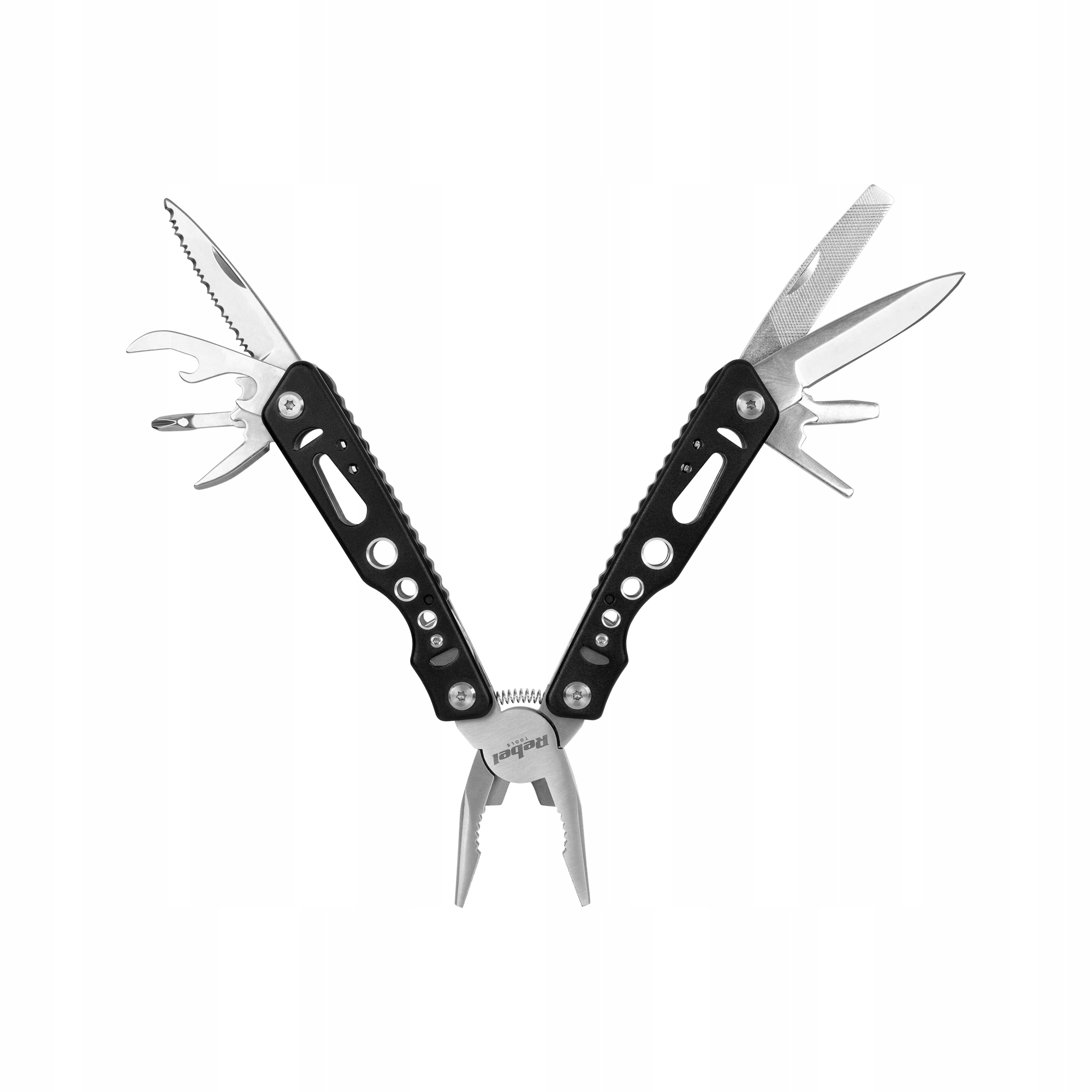 Multitool narzędzie wielofunkcyjne 10w1 nóż otwieracz śrubokręt Rebel