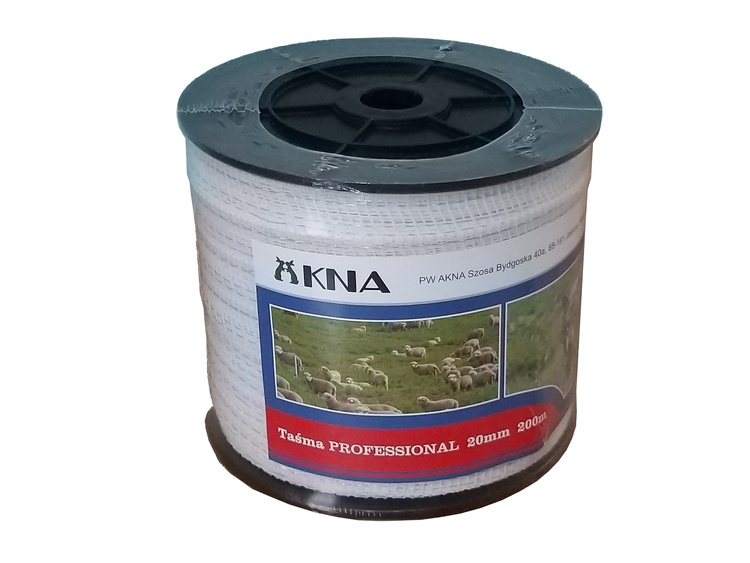 

Taśma Professional 20mm 200m Biała 0,4 Ohma 120kg