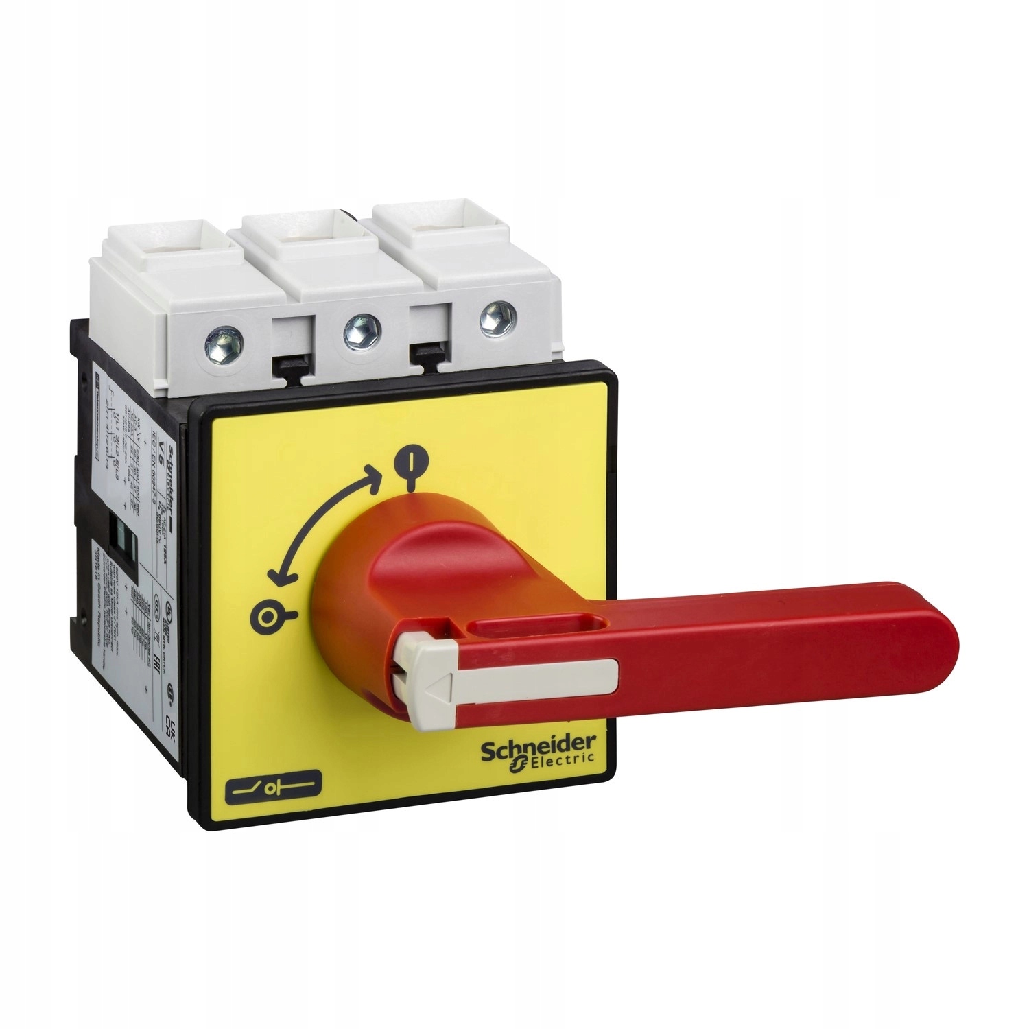 Tabulkový Vačkový Spínač 170A 0-1 3P IP20 Páka Červená Schneider