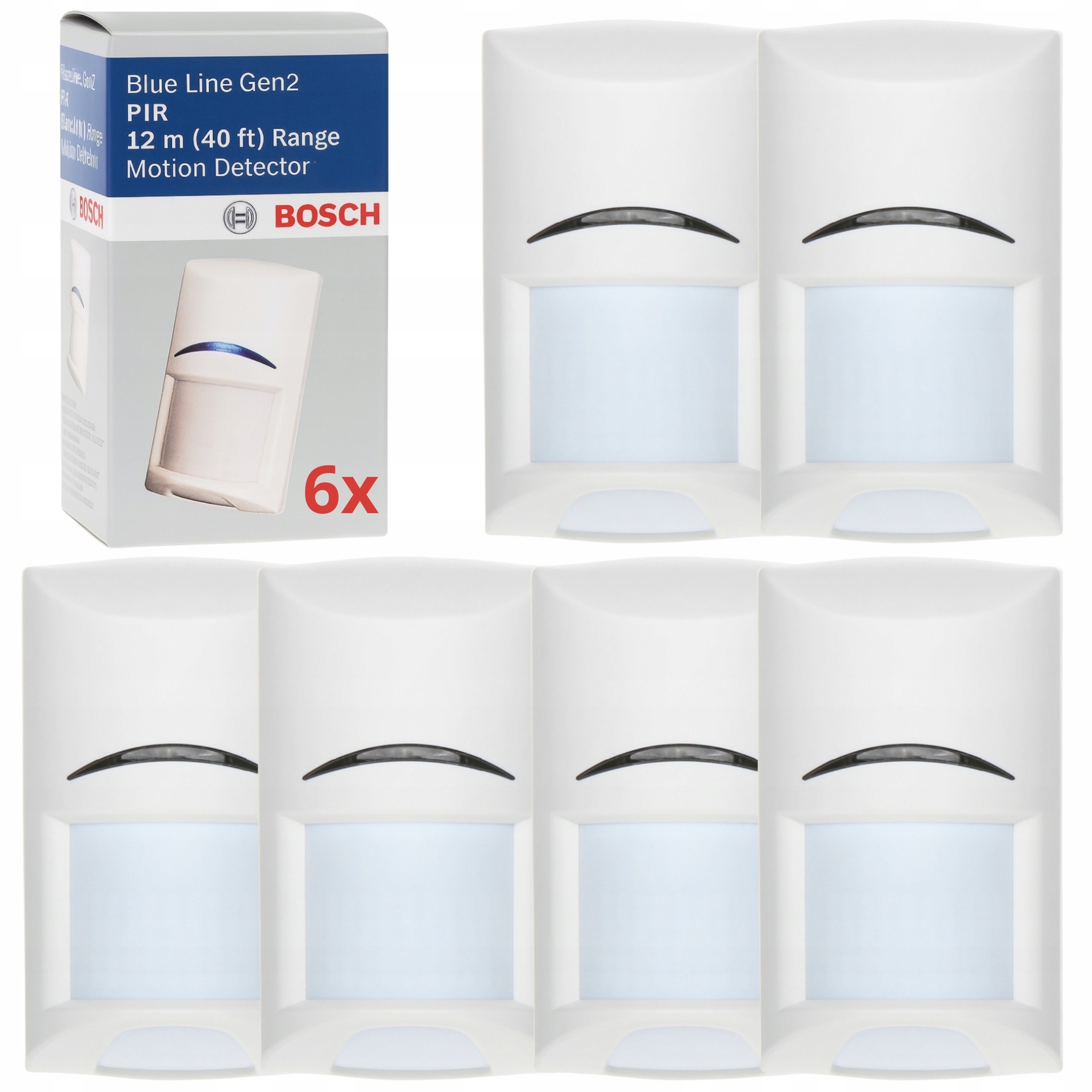 Sada 6 x senzorů pohybový detektor Bosch BPR2-W12 Blue Line infračervený Pir Fsp