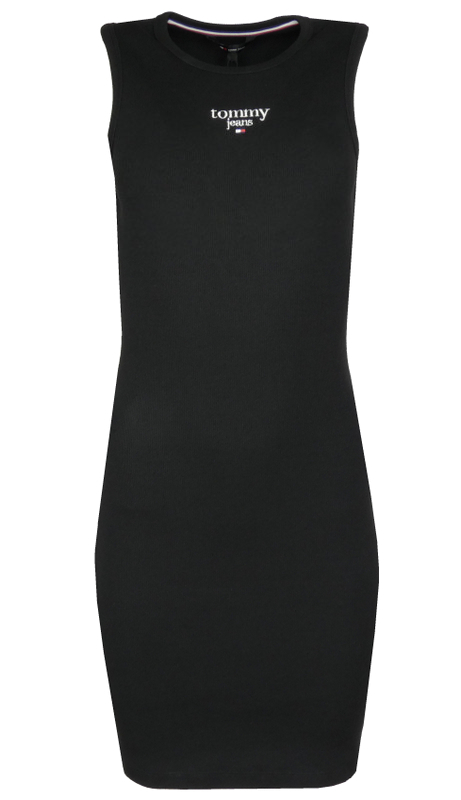 Tommy Jeans šaty, Slim, černá, S