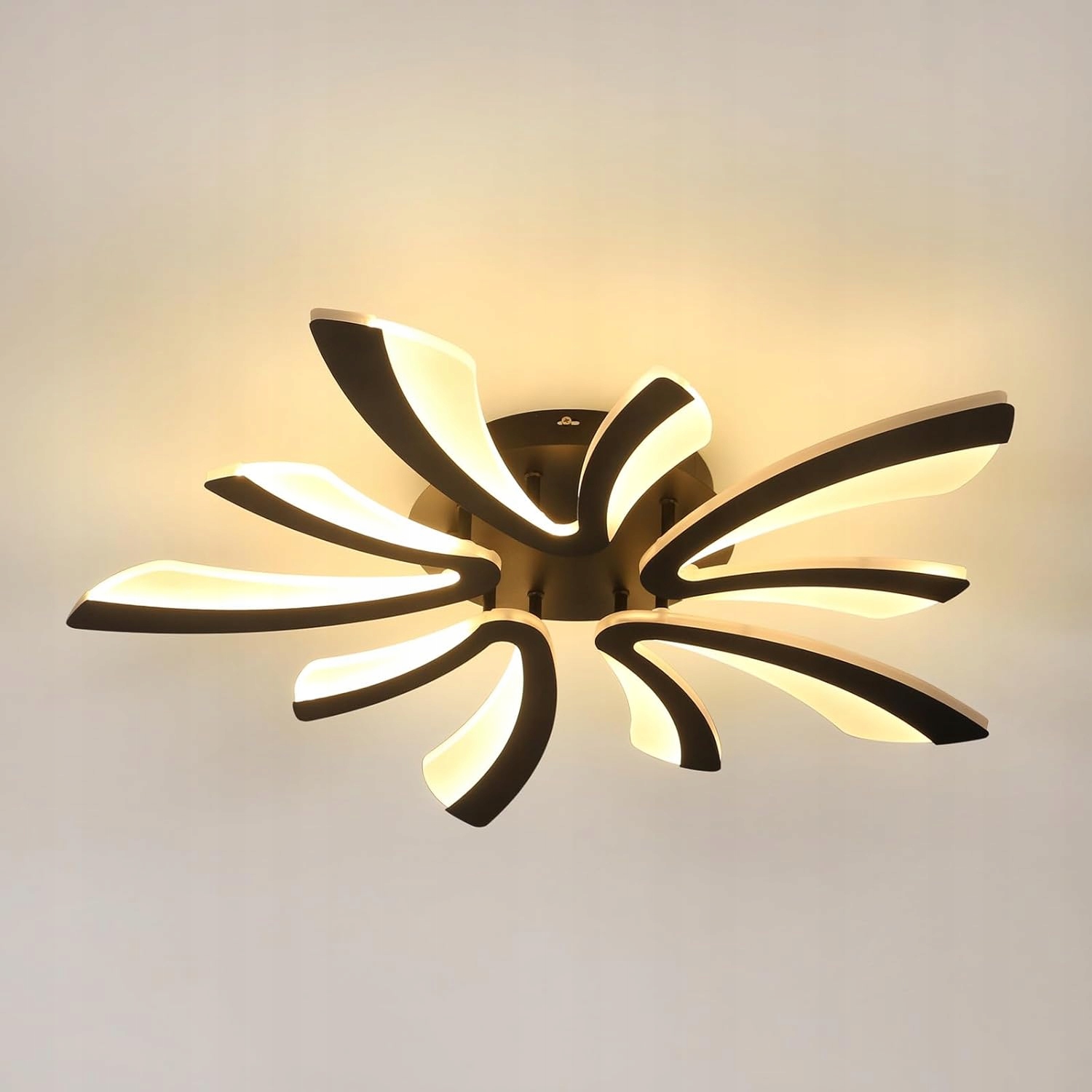 Lampa Sufitowa Wisząca Led Żyrandol Czarny Nowoczesny 50W 3000K