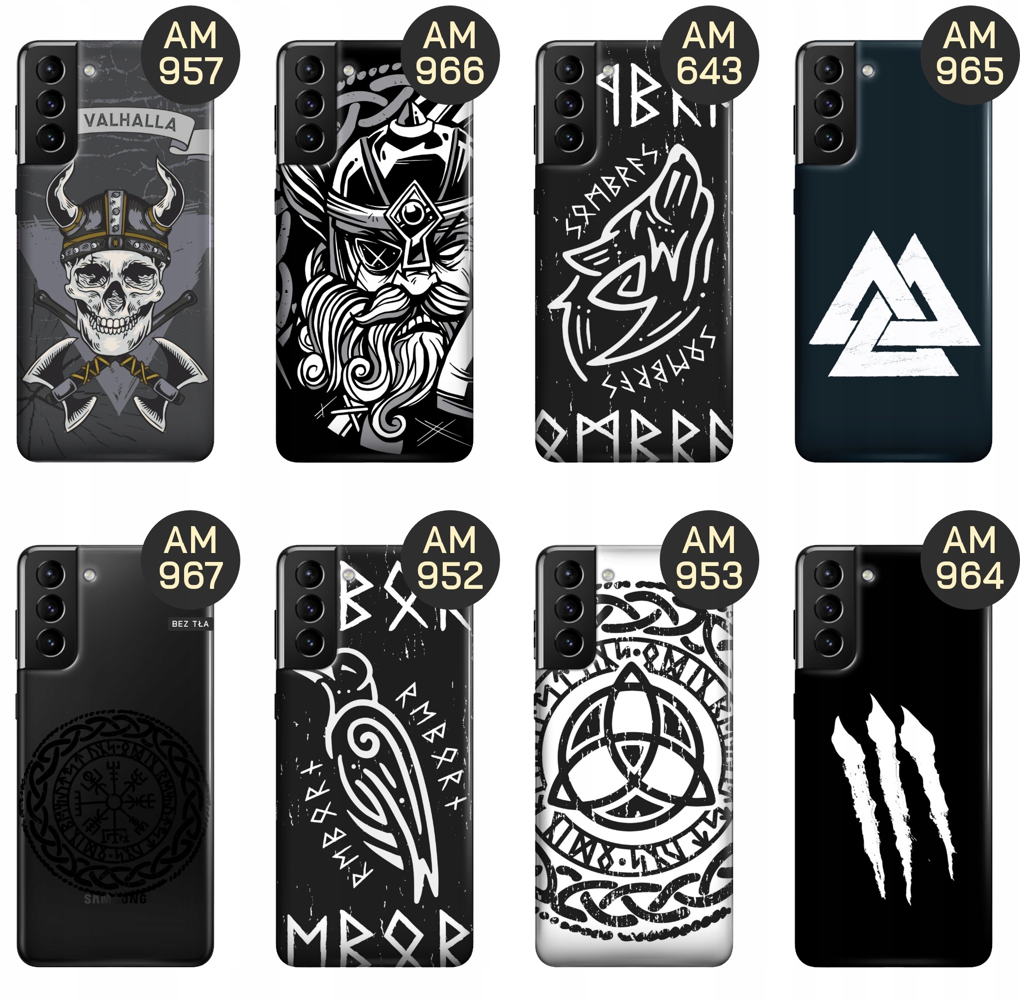 ETUI DO SAMSUNG GALAXY S21 PLUS 5G WZORY WIKINGOWIE VIKING RUNY ODYN CASE Stan opakowania oryginalne