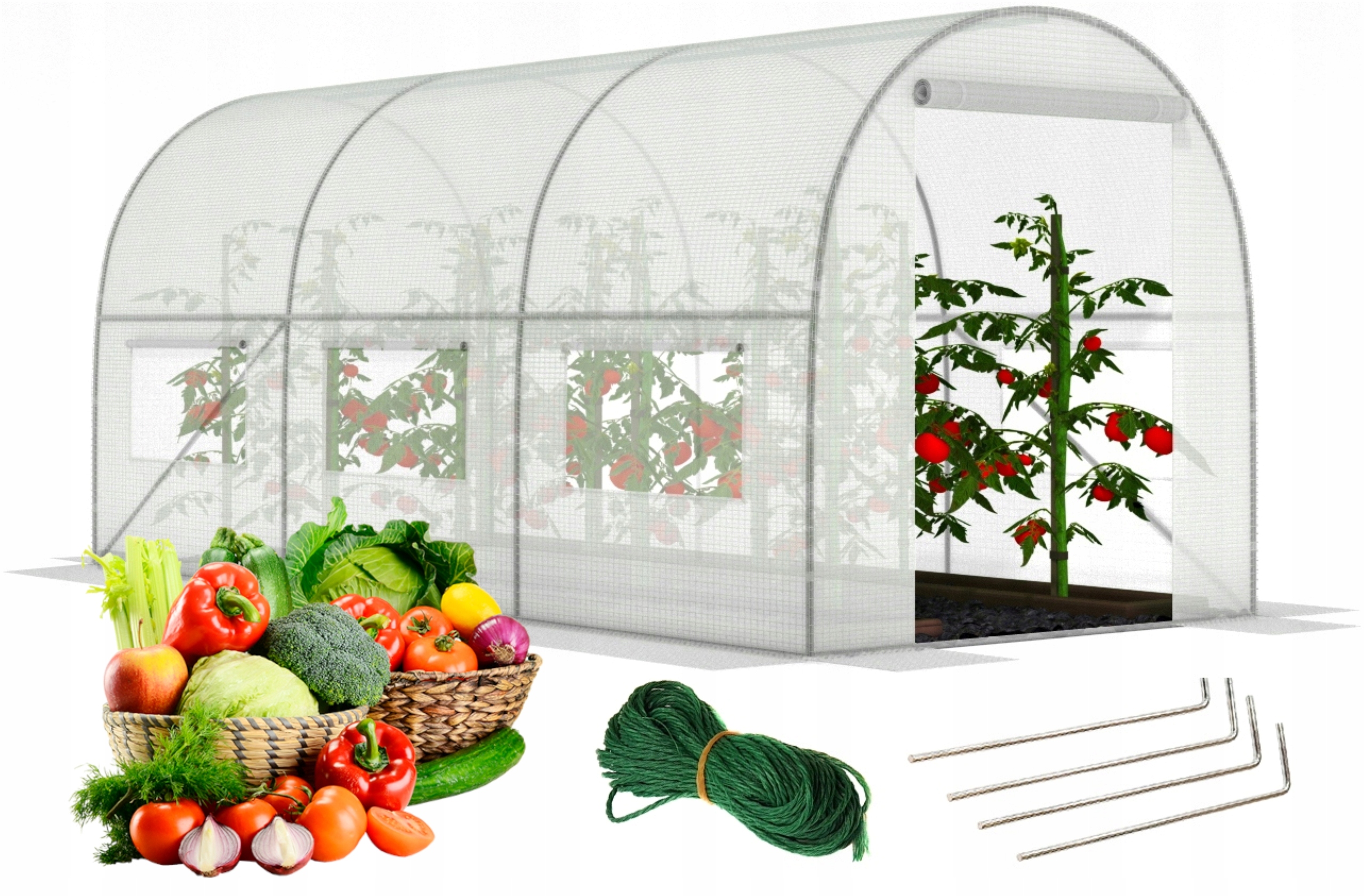 

Tunel Foliowy Ogrodowy Szklarnia 6m2 3x2m UV4