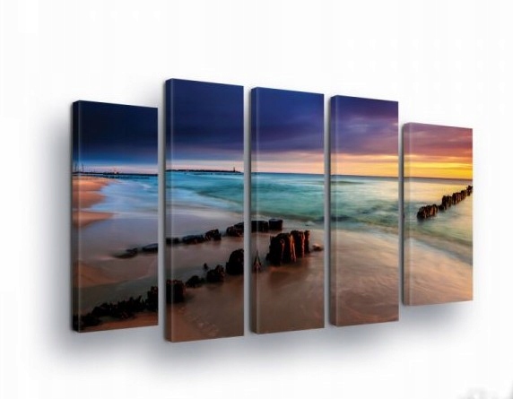 Obraz 150x100 More úsvit západ krajina pobrežie vlny obloha pokoj príroda