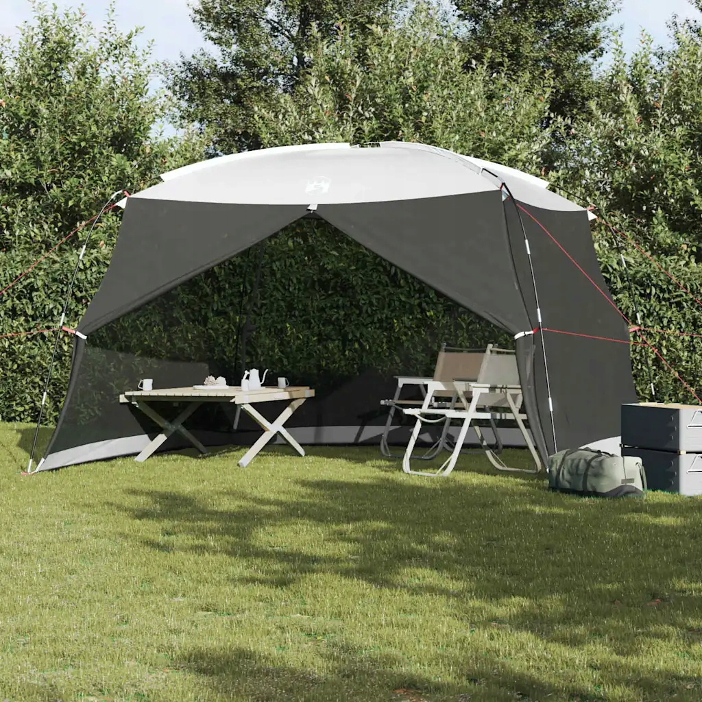 vidaXL Stan s moskytiérou se střechou Šedá 380 x 380 x 225 cm
