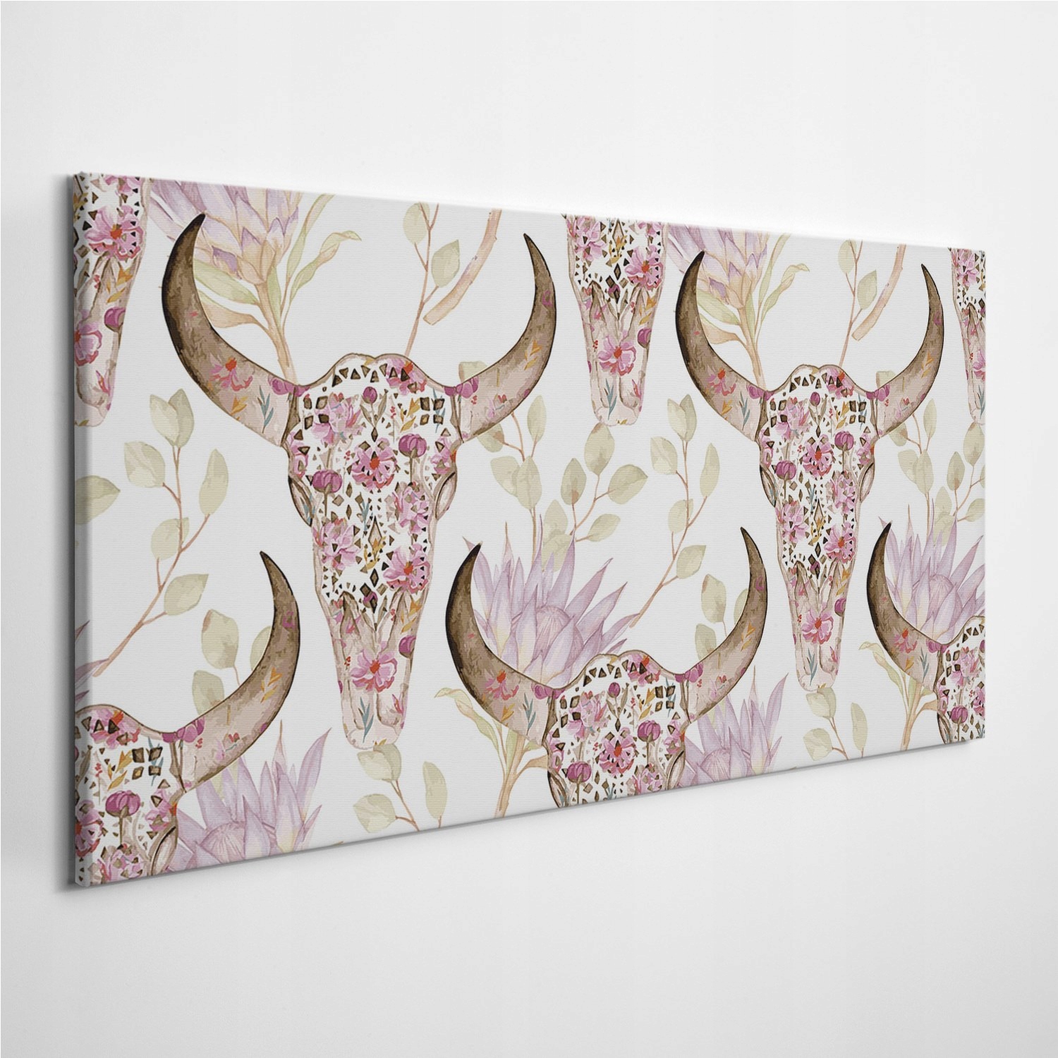 

Fotoobraz na ścianę Natura Czaszka Kwiaty 120x60