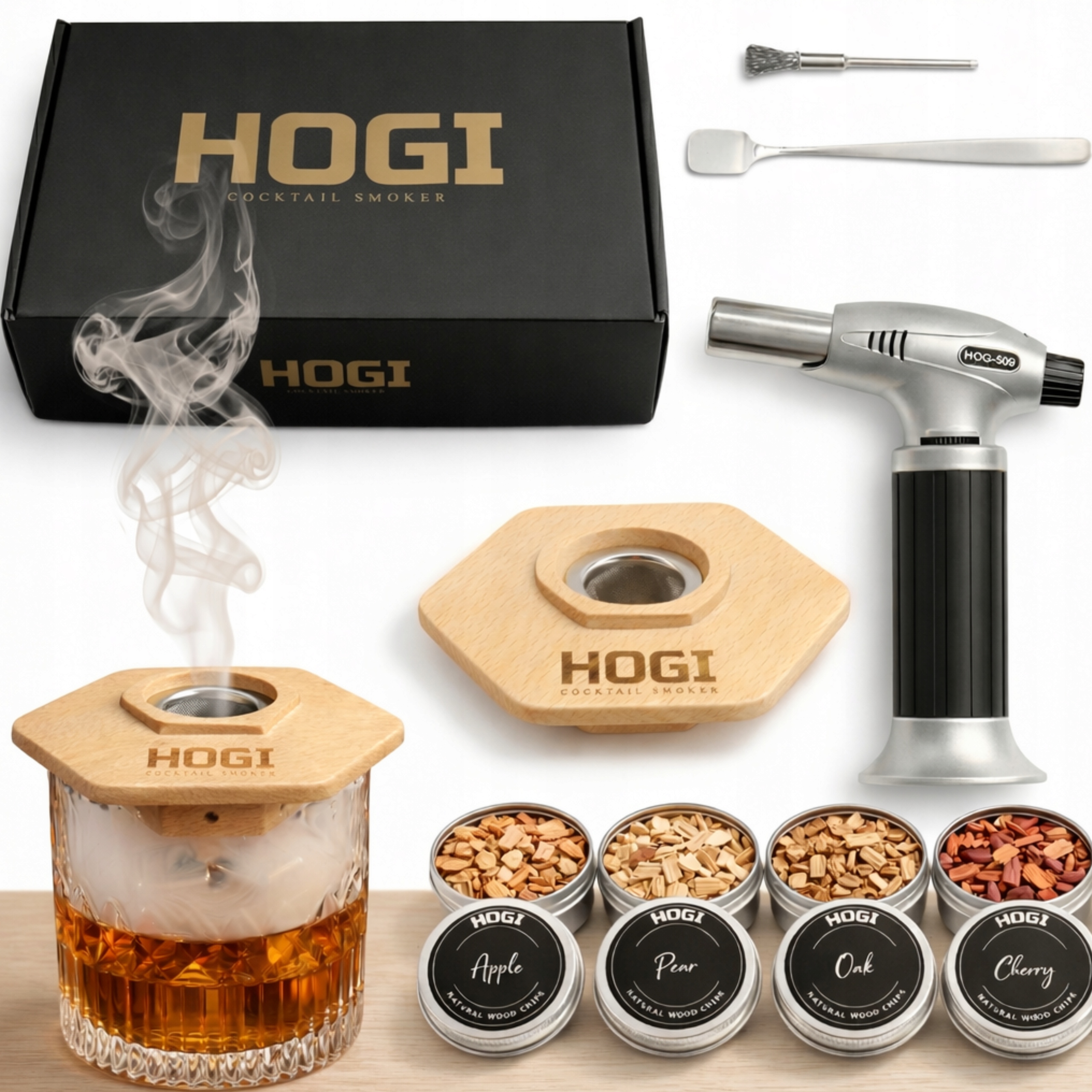 Sada na uzení Whisky Smoker Dárek pro muže Chlapec Štěpka Velký