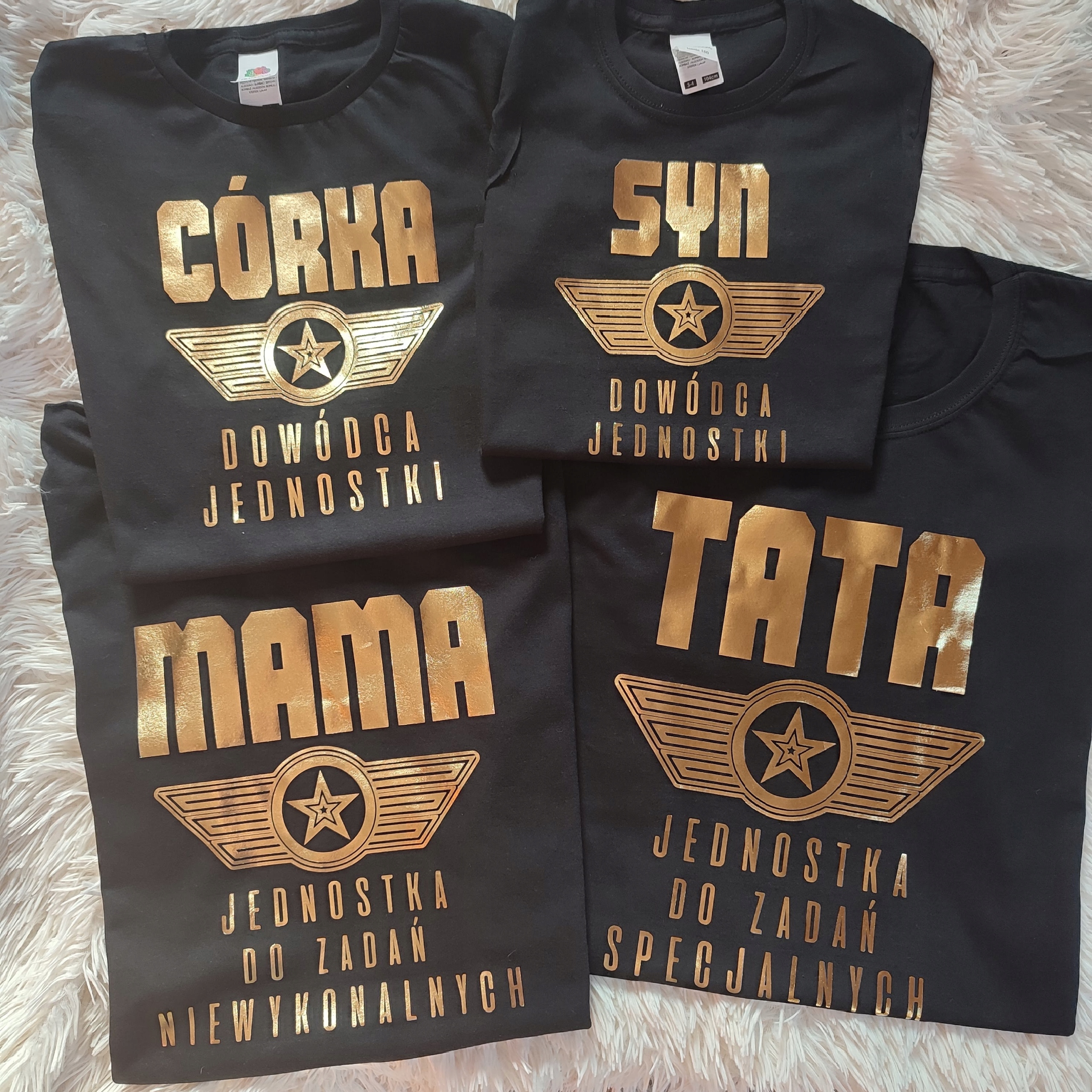 

Zestaw Koszulek Dla Rodziny Mama Tata Córka Syn