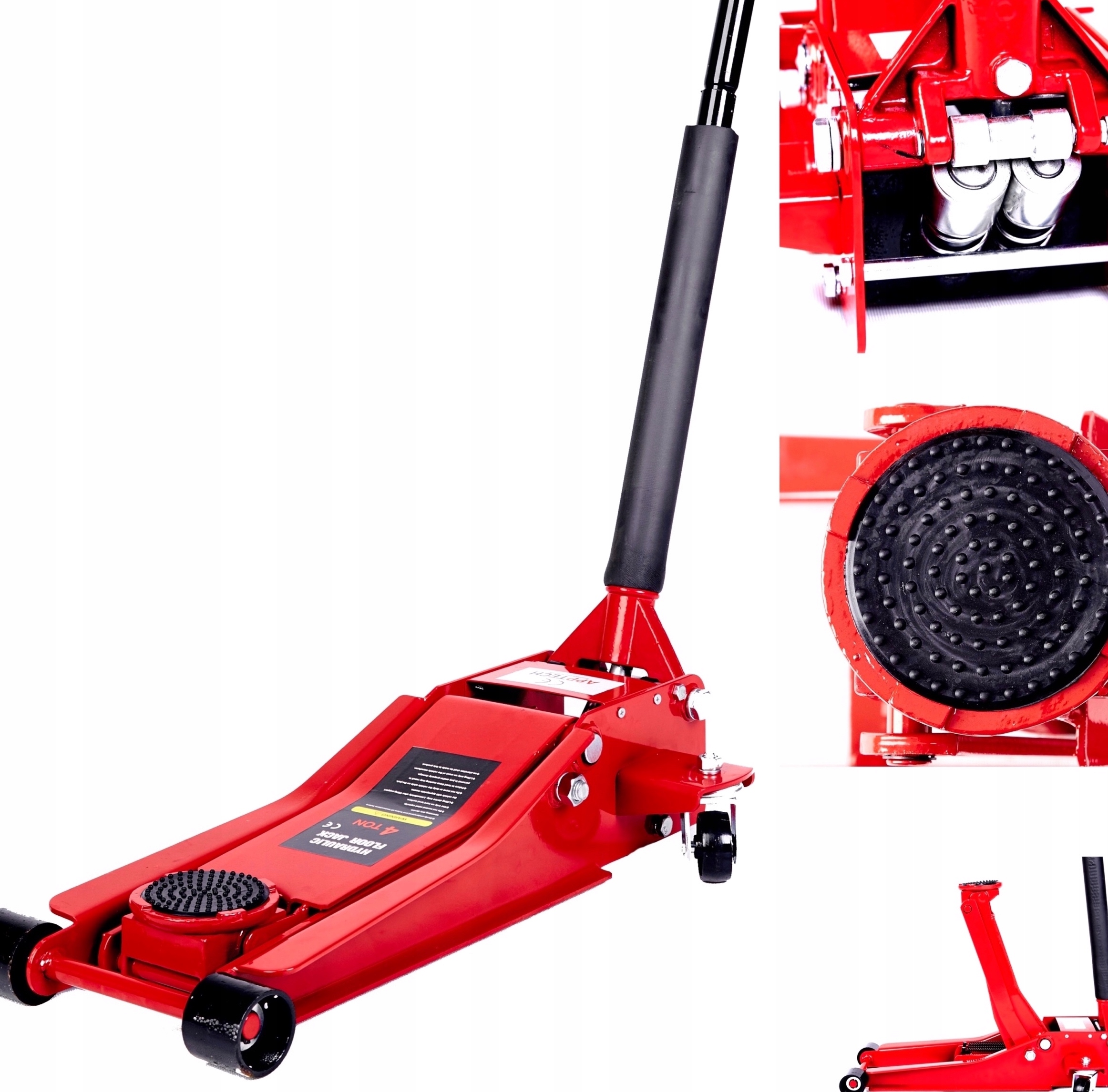 PODNOŚNIK NISKOPROFILOWY ŻABA 4T 2-TŁOK GUMA NISKI