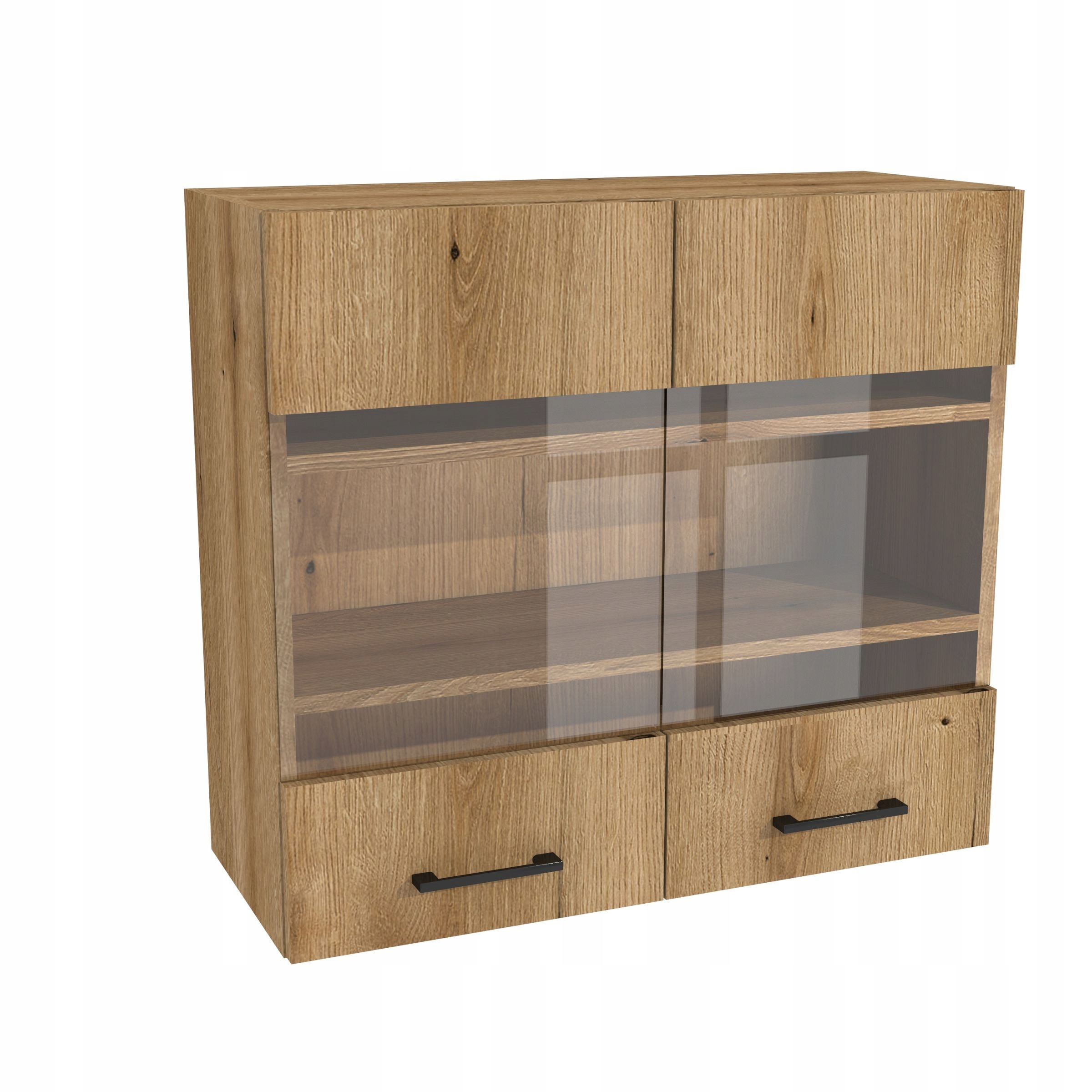 Kuchyňská skříňka horní vitrína 80/72 Capri korpus Dub Evoke přední strana Dub Evoke