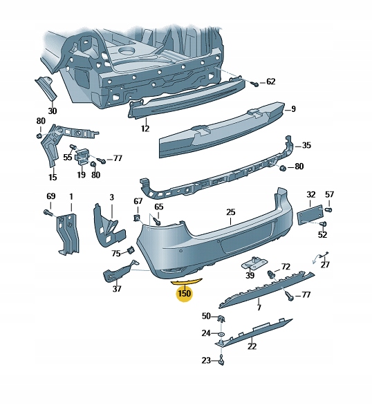 5K0945106K - Отражающий свет VW Golf VI R right