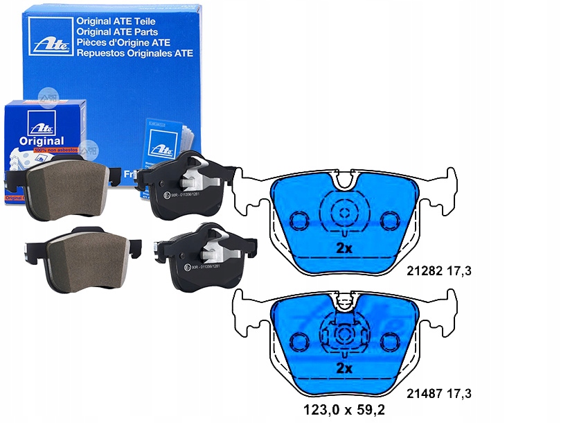 Ate Brzdové Destičky Bmw Zadní 3/5/7/X3/X5/Z4 2,0-5,4 94-