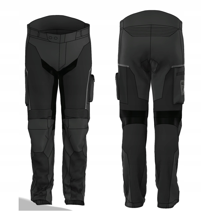 SPODNIE TEKSTYLNE OZONE FLOW LADY BLACK D5XL