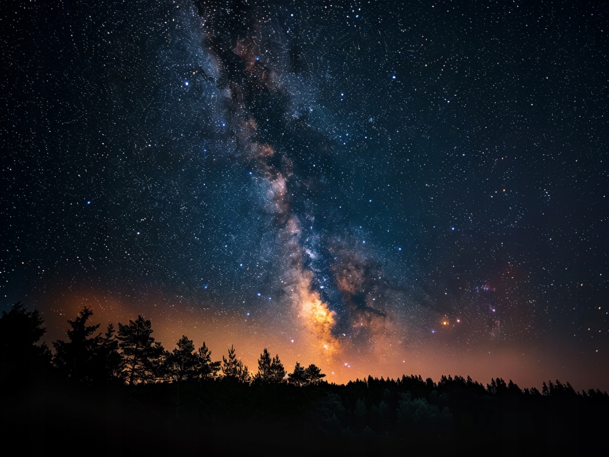 Obraz Na Plátně Canvas Noc Obloha Hvězdy Mléčná Dráha Galaxie 80x60