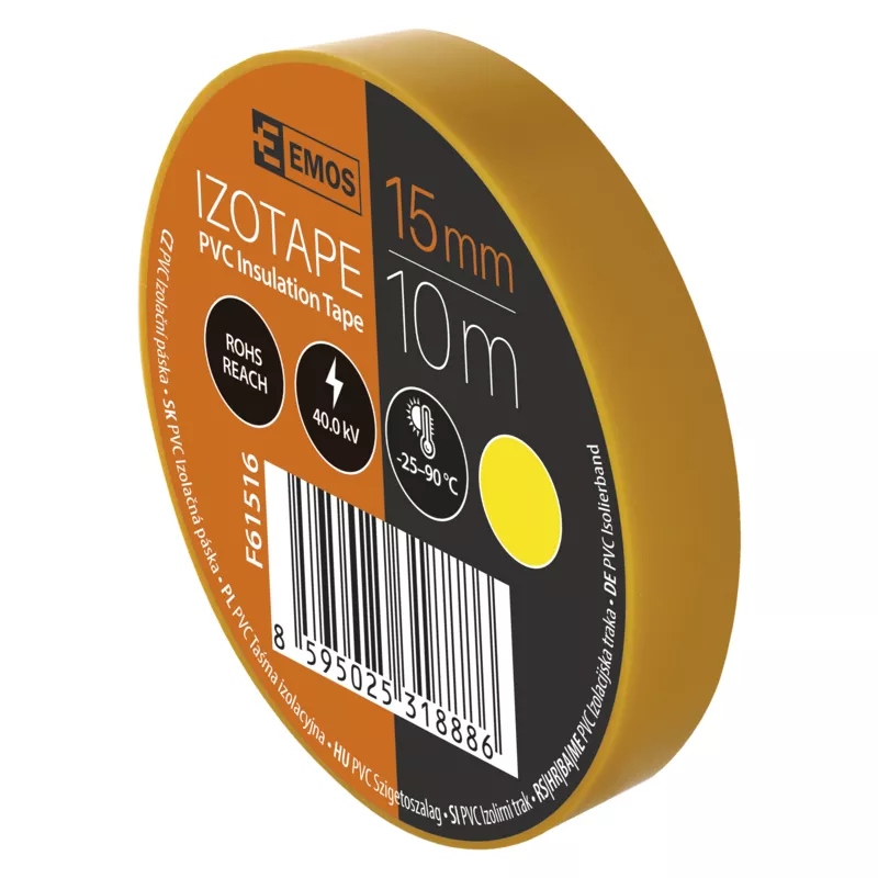

Taśma izolacyjna Pvc 15mm / 10m żółta F61516