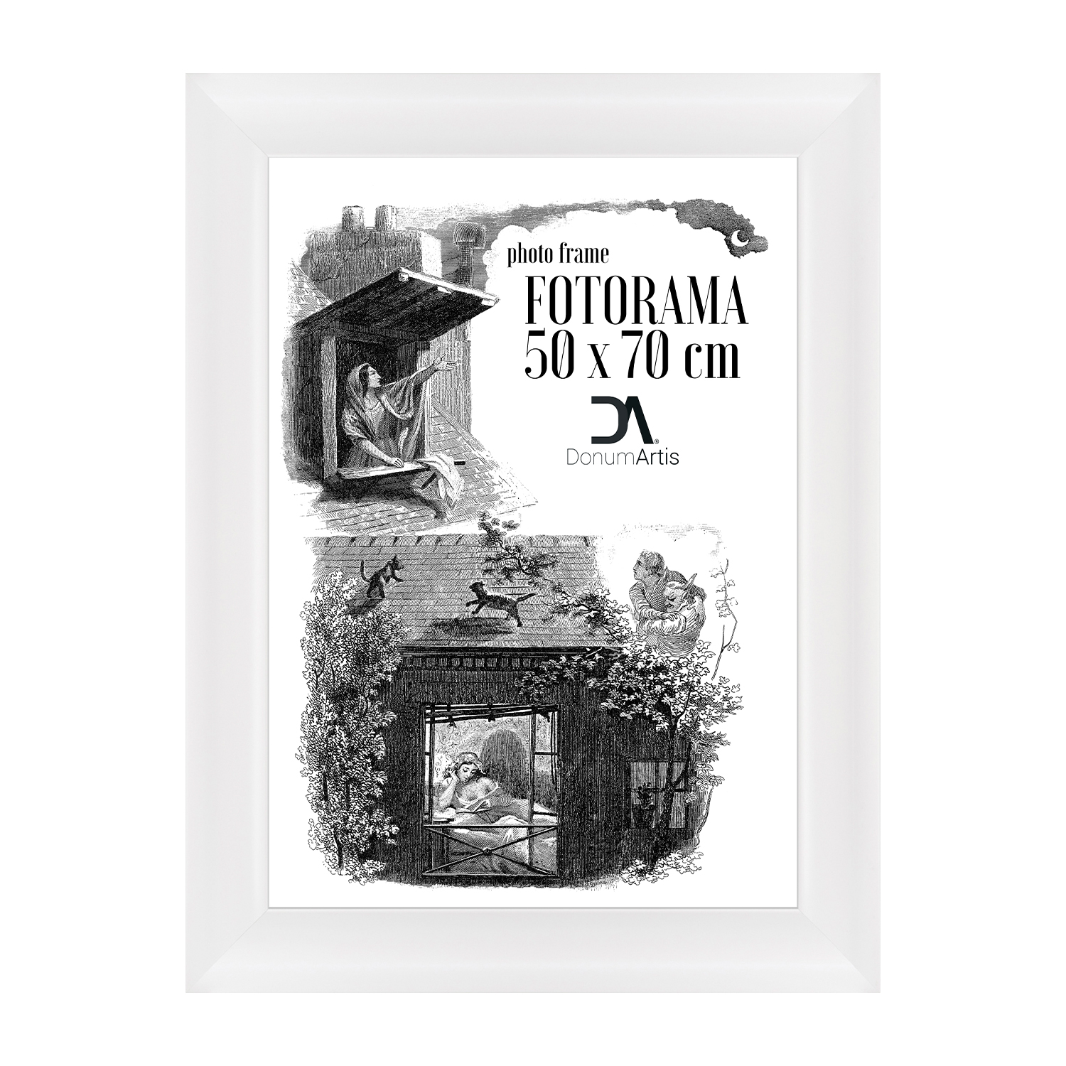 Fotorama Malmo bílá 50x70 profil jemná vlna