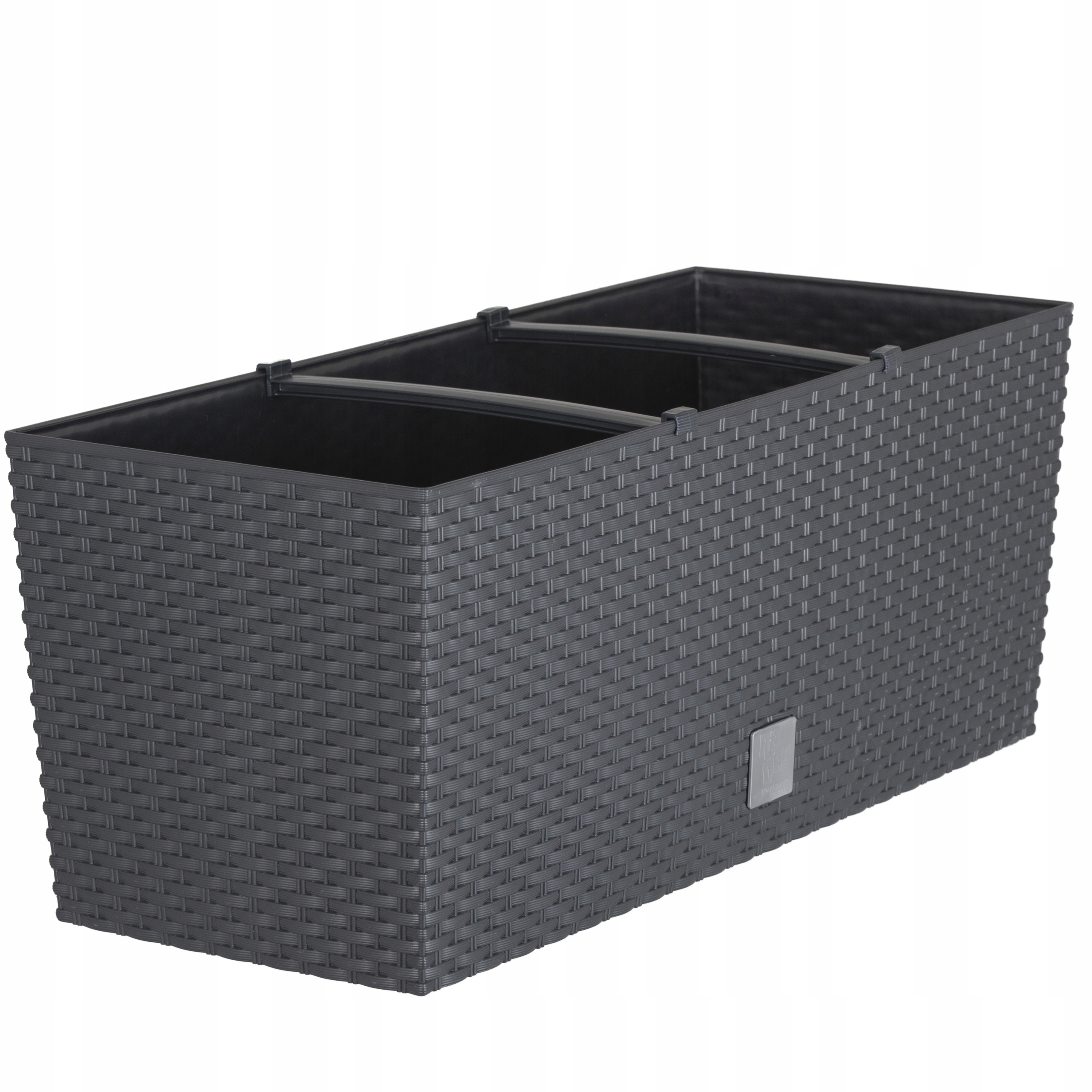 Donica skrzynka balkonowa ratanowa DRT500 Antracyt