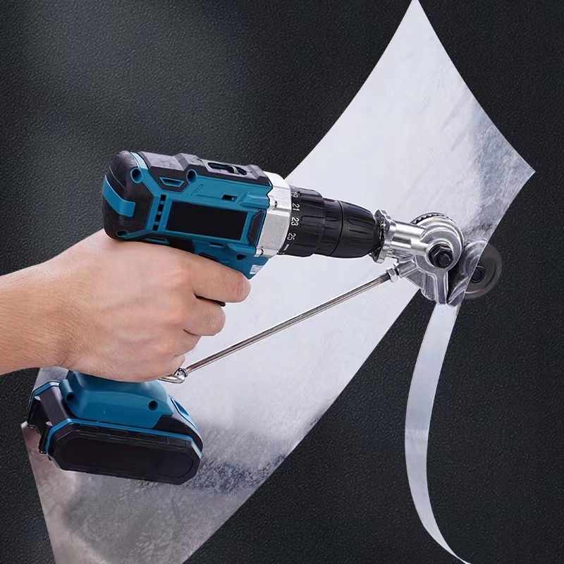 PRZYSTAWKA DO WIERTARKI ELEKTRYCZNEJ NARZĘDZIE DO CIĘCIA PŁYT BLACHY Marka bez marki