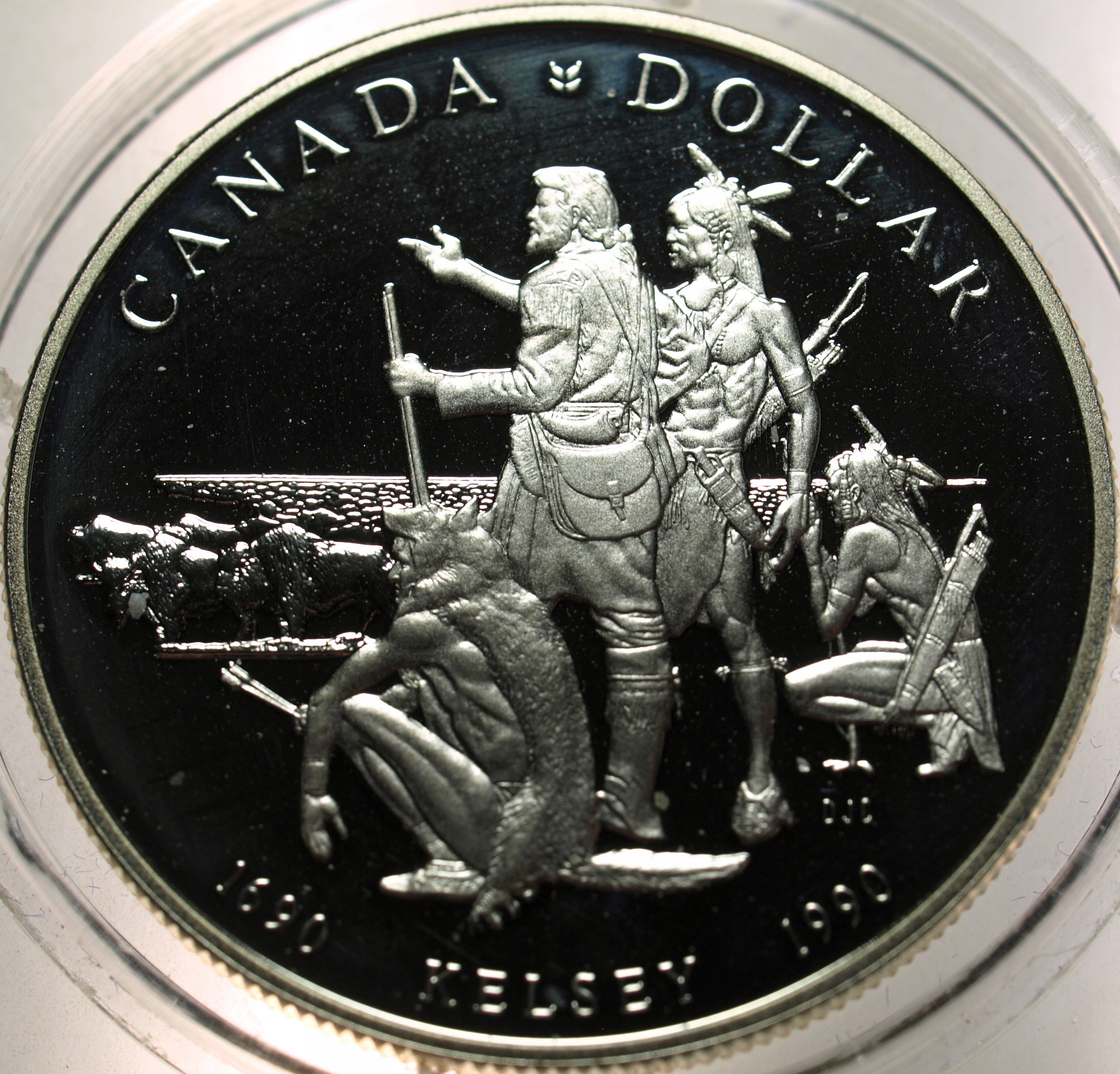 Kanada 1 dolar 1990 Kelsey SREBRO