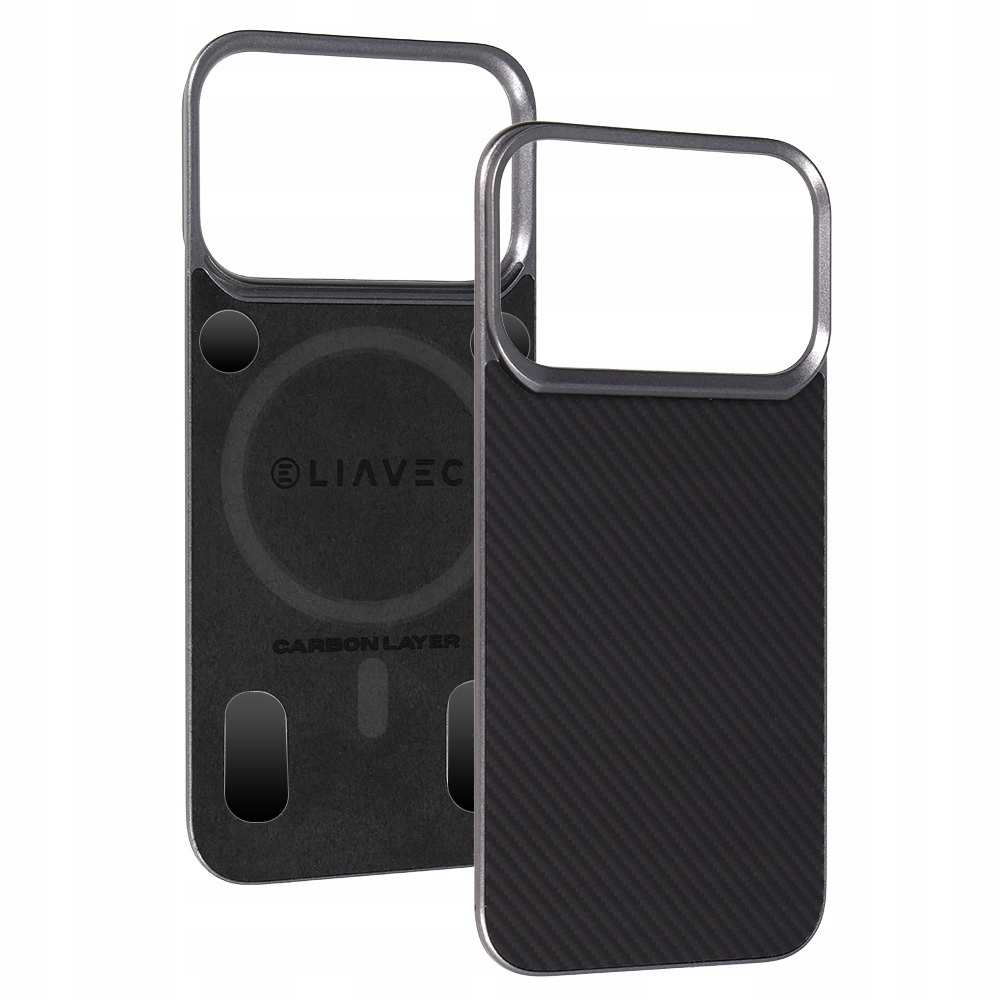 Etui do iPhone 17 Pro Liavec Carbon Layer MagSafe Aramid Fiber Cover czarny