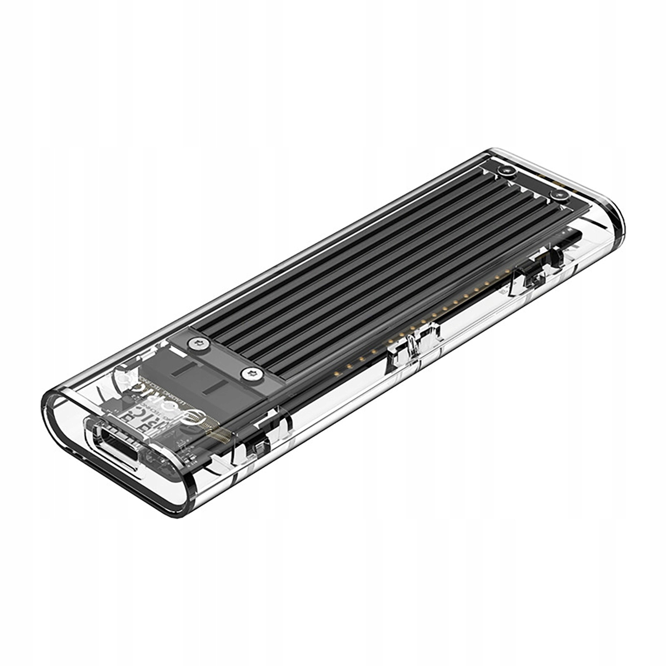 Kapsa pouzdra Orico TCM2-C3 M.2 NVMe Usb-c 10Gb/s černo-průhledná