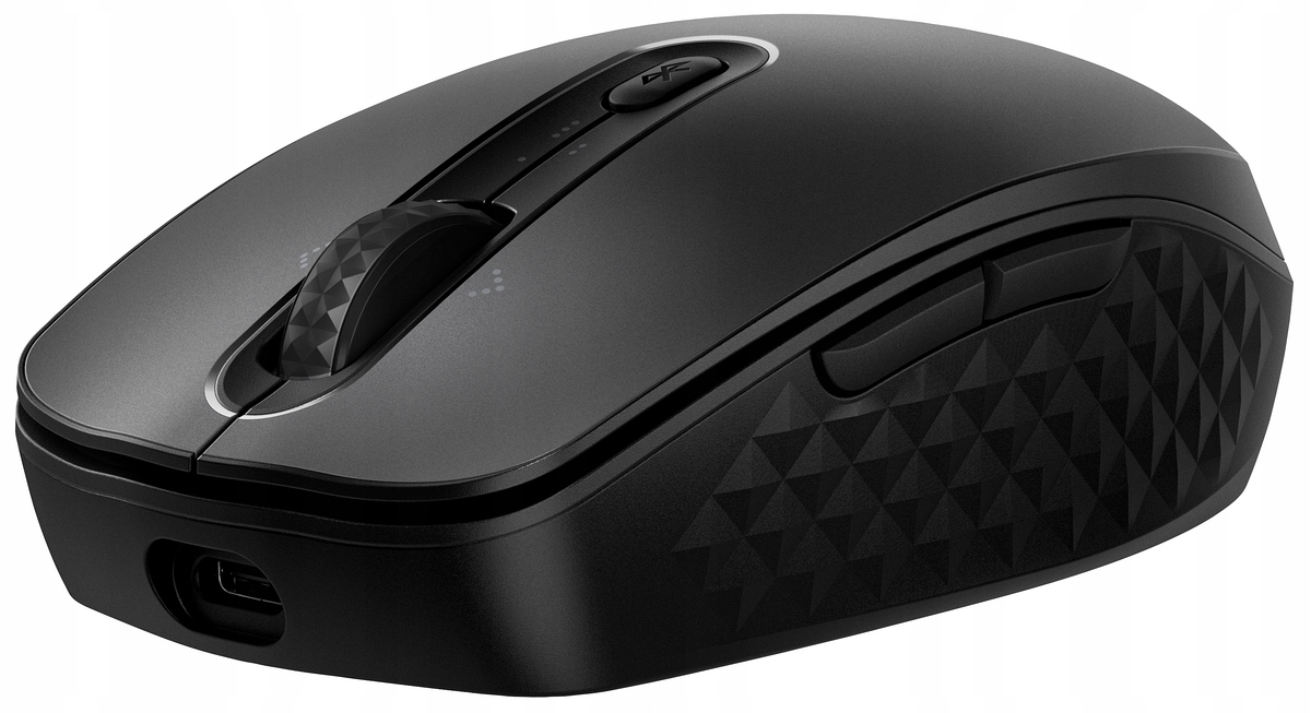 Bezdrátová myš programovatelná Hp 695, nabíjení Qi a Usb Bluetooth, černá