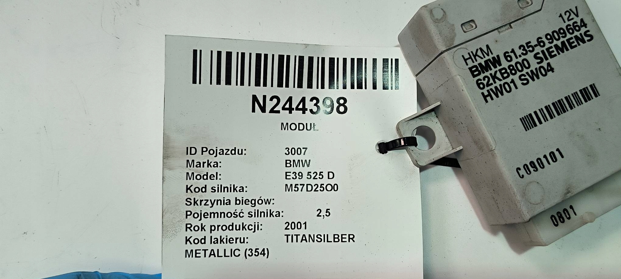 modulo EWS 61.35-6909664 BMW E39 525 D