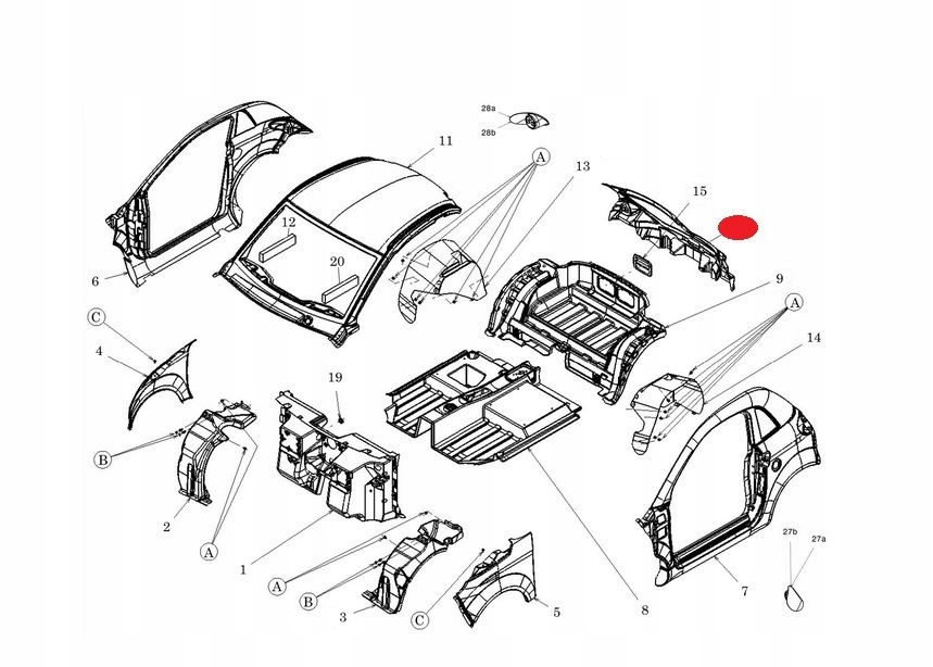 1403558 - ЗАДНЯ КРИШКА ЛАМПИ DUE II ОРИГІНАЛ