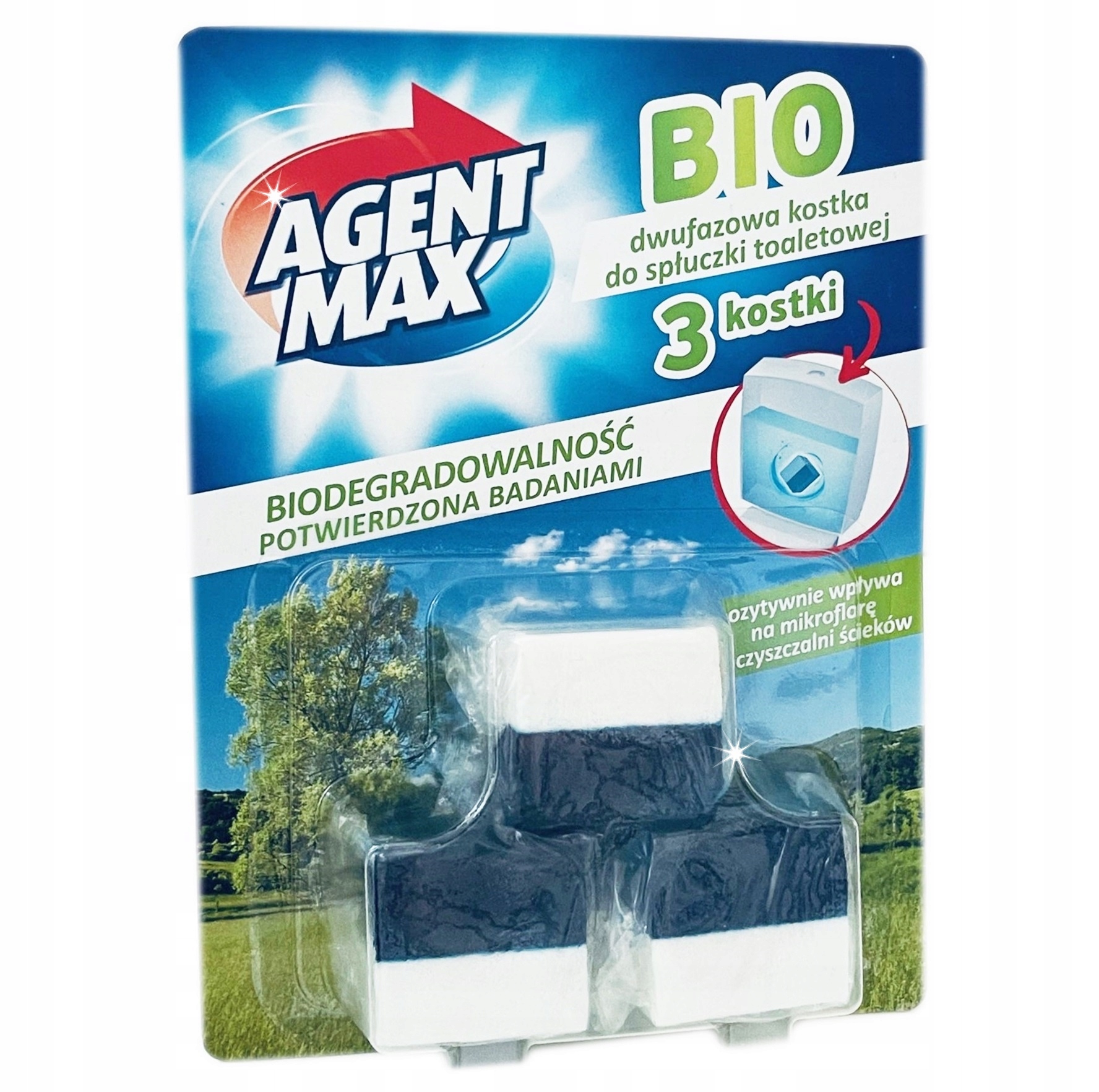 

Dwufazowa Kostka Barwiąca Do Spłuczki Bio 3x50g
