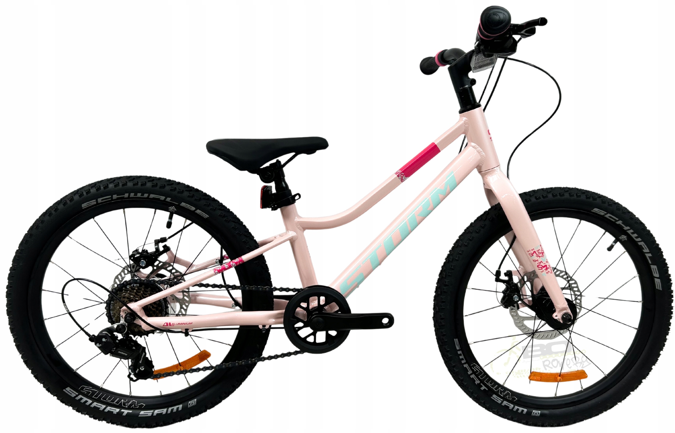 Rower Dziecięcy 20 Storm Bella 1 2D rama 10 koło 20 puder róż 1x7 2026