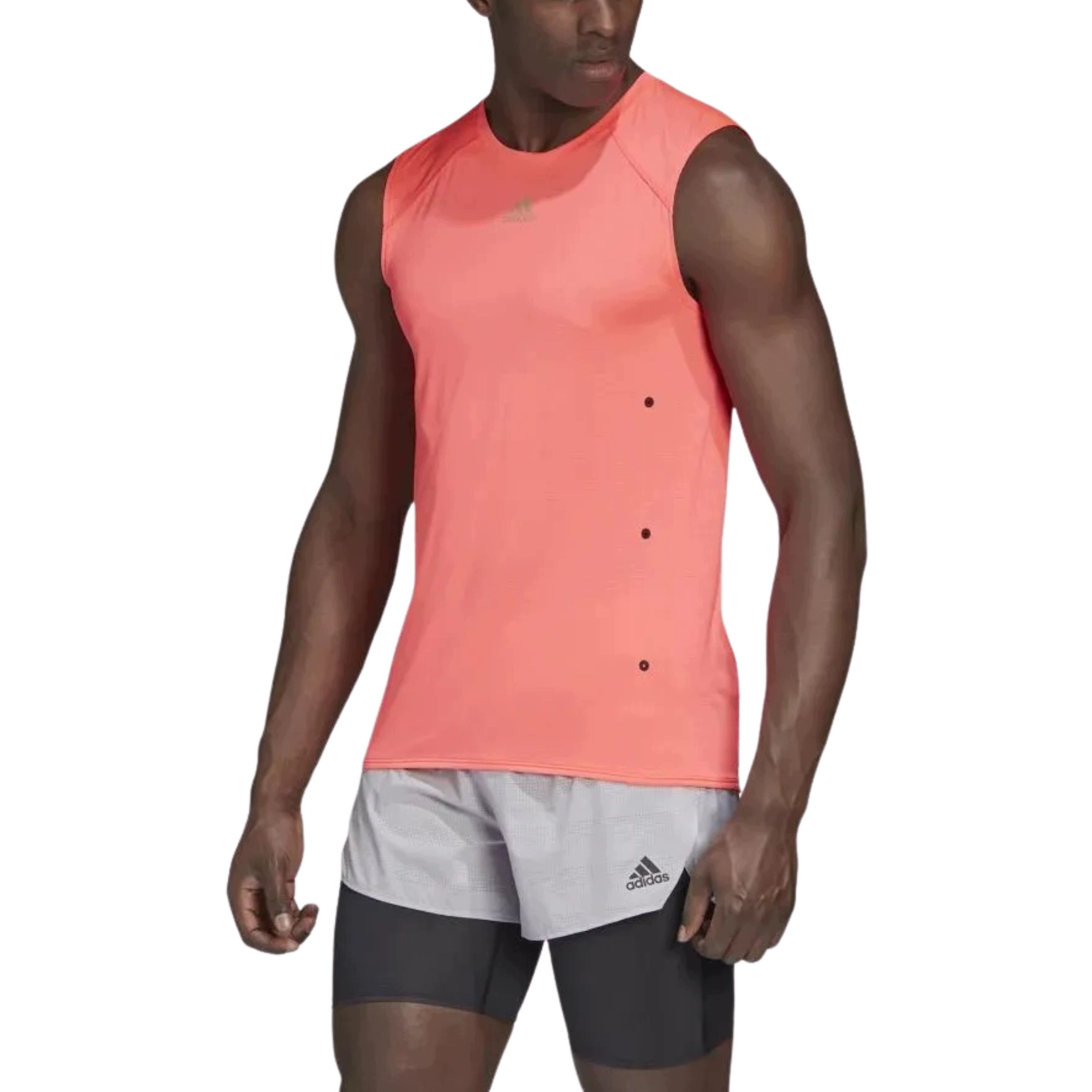 Męska koszulka tank top treningowa różowa Adidas Heat.rdy S