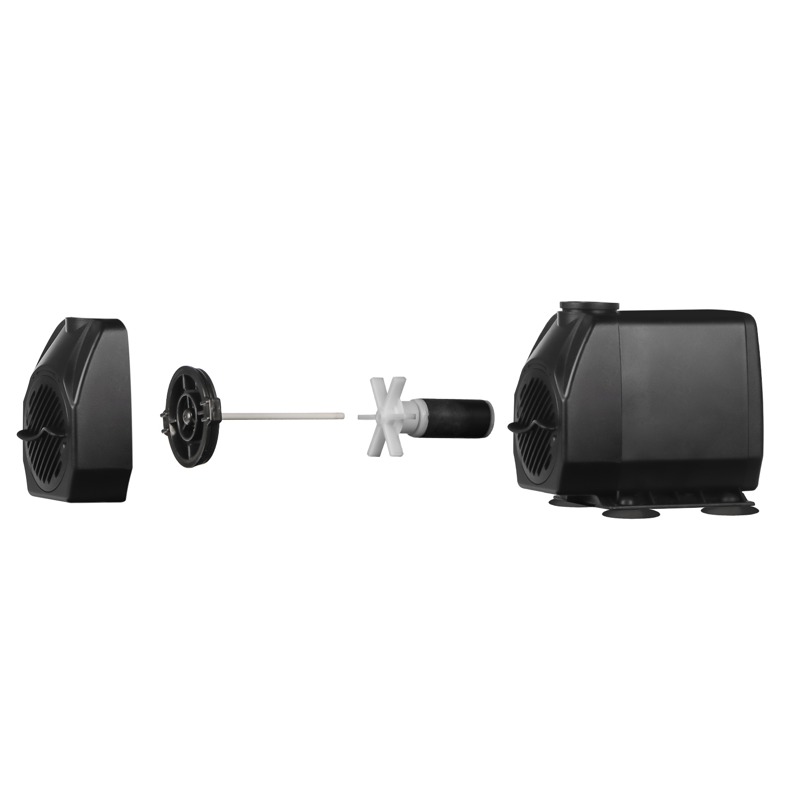 WYDAJNA CICHA POMPA OBIEGOWA DO MAŁEGO OCZKA WODNEGO 2500L/H Waga produktu z opakowaniem jednostkowym 1 kg