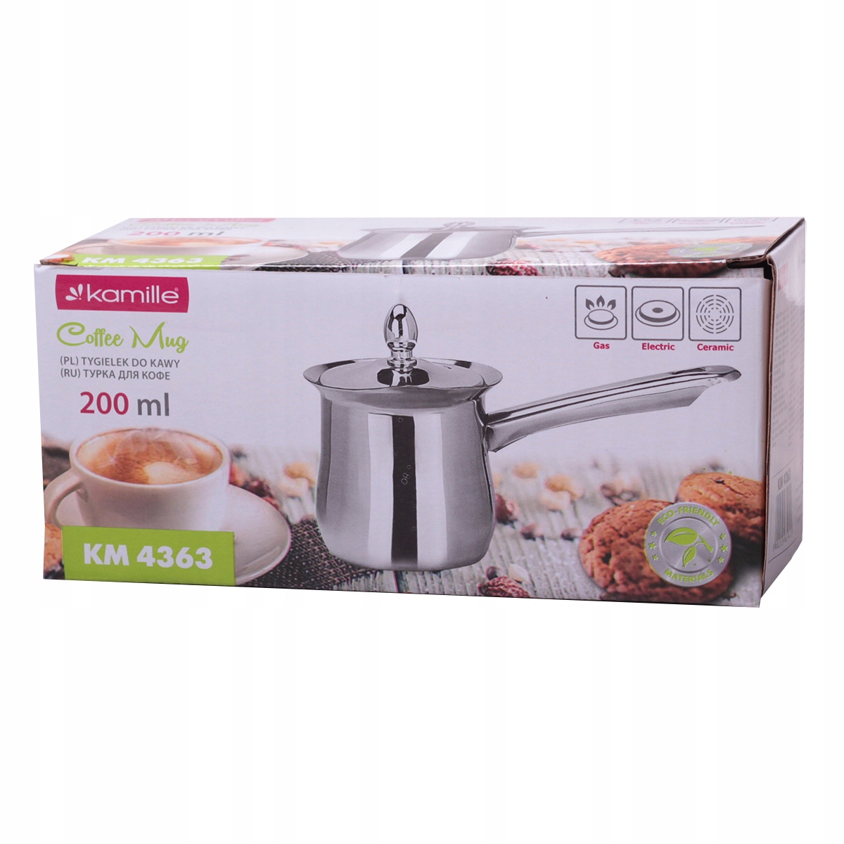 TYGIELEK DO KAWY PO TURECKU 200 ml Rondel KAMILLE Materiał stal