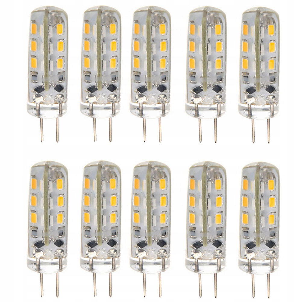 Żarówki LED G4 12W 3014 SMD, 10 sztuk w zestawie, barwa ciepła biała