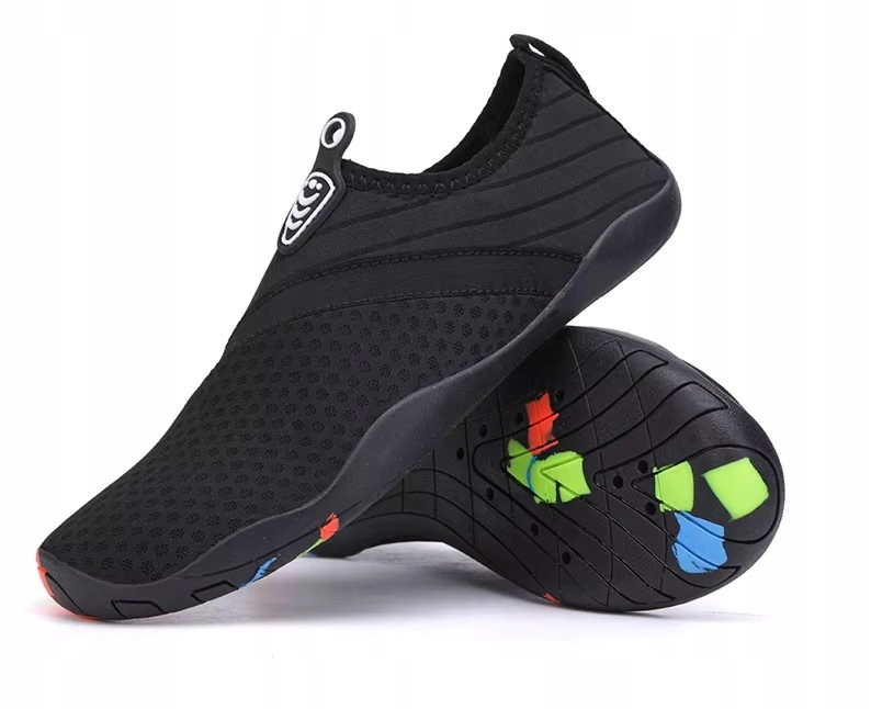 Buty do wody plażowe na plażę rafę jeżowce koralowce do pływania 36 Black