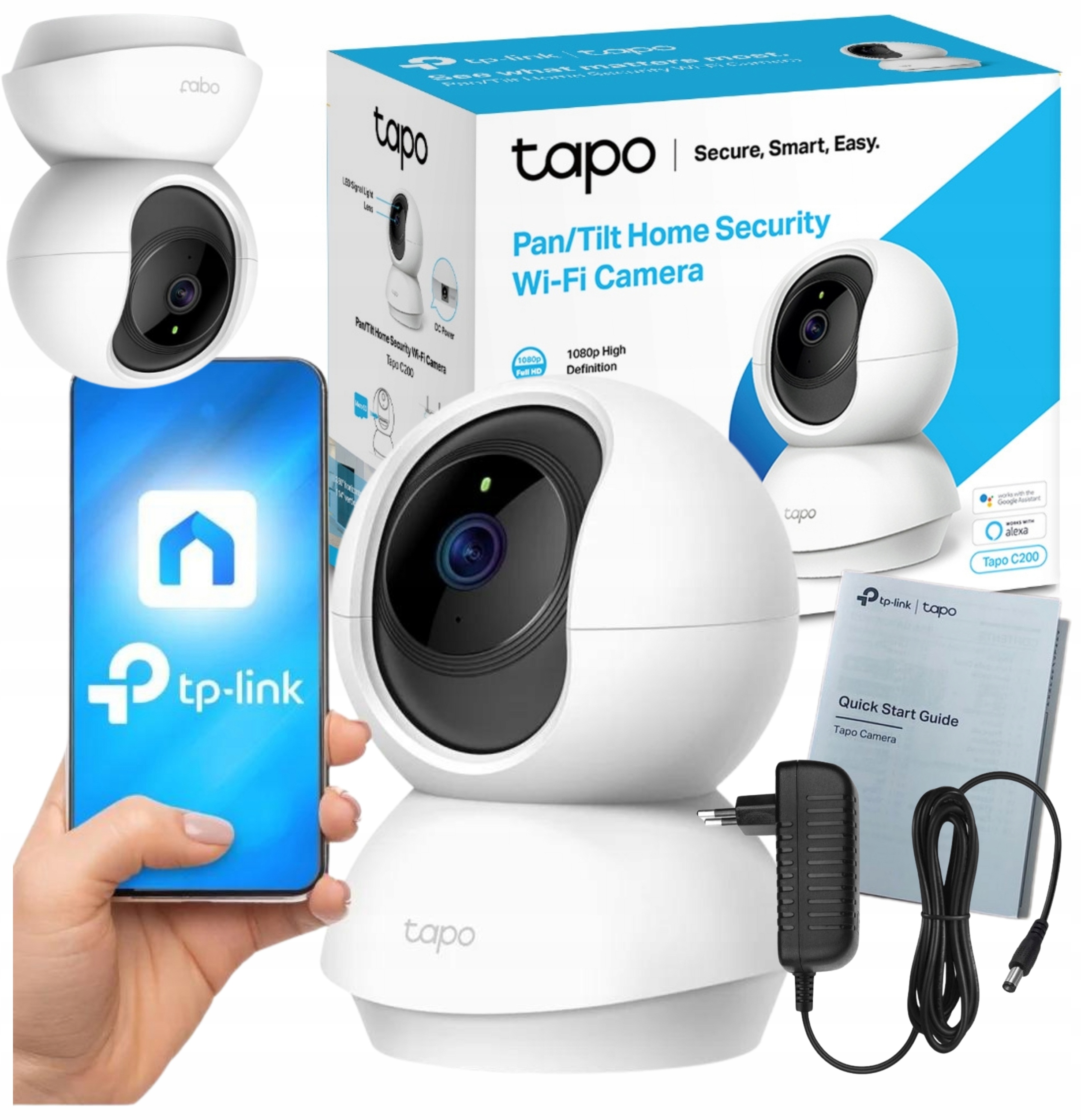 Bezprzewodowa Kamera Ip Obrotowa Tp-link Tapo C200C 1080p Full Hd 1920x1080