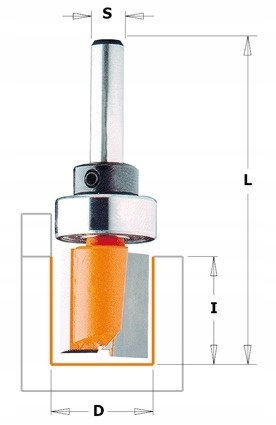 Fréza stopková (prstová) Cmt 6 mm, 12 mm 711.150.11B
