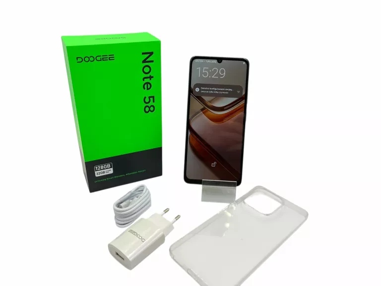 Smartfon DOOGEE Note 58 32 GB / 128 GB 5G srebrny • Cena