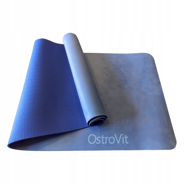Mata do ćwiczeń Ostrovit 183 cm x 61 cm niebieski
